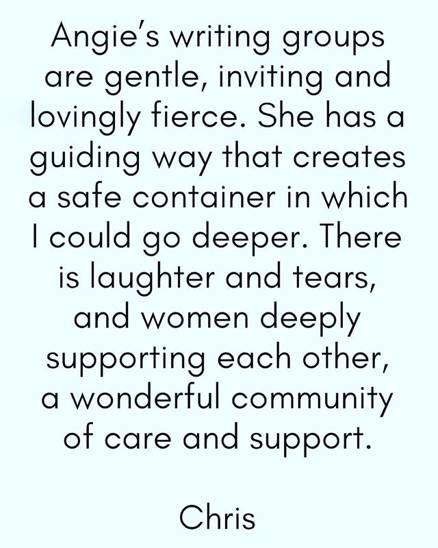 Some love from one of my students. I have built such a beautiful connection with my online students. It's amazing how even though we live in different cities, provinces or countries, we are all the same in wanting to be seen and heard. Writing together is a powerful experience. π