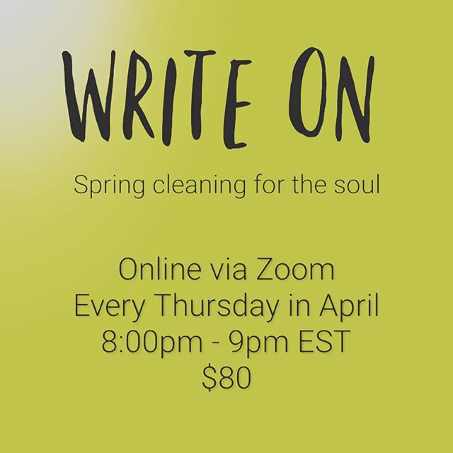 Join me every Thursday in April for an hour of writing what's on your heart with other likeminded women. Stay in the comfort of your home/in your jammies/unshowered/hiding from your kids/partner/pets. It's connection, community and a chance to speak your truth out loud. We are all more alike than we are different. π