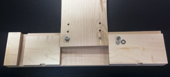  Adjustment points at top of desk leg