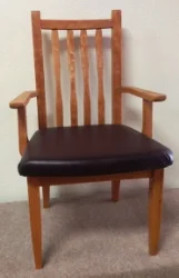 Cherry Neptune arm chair front 