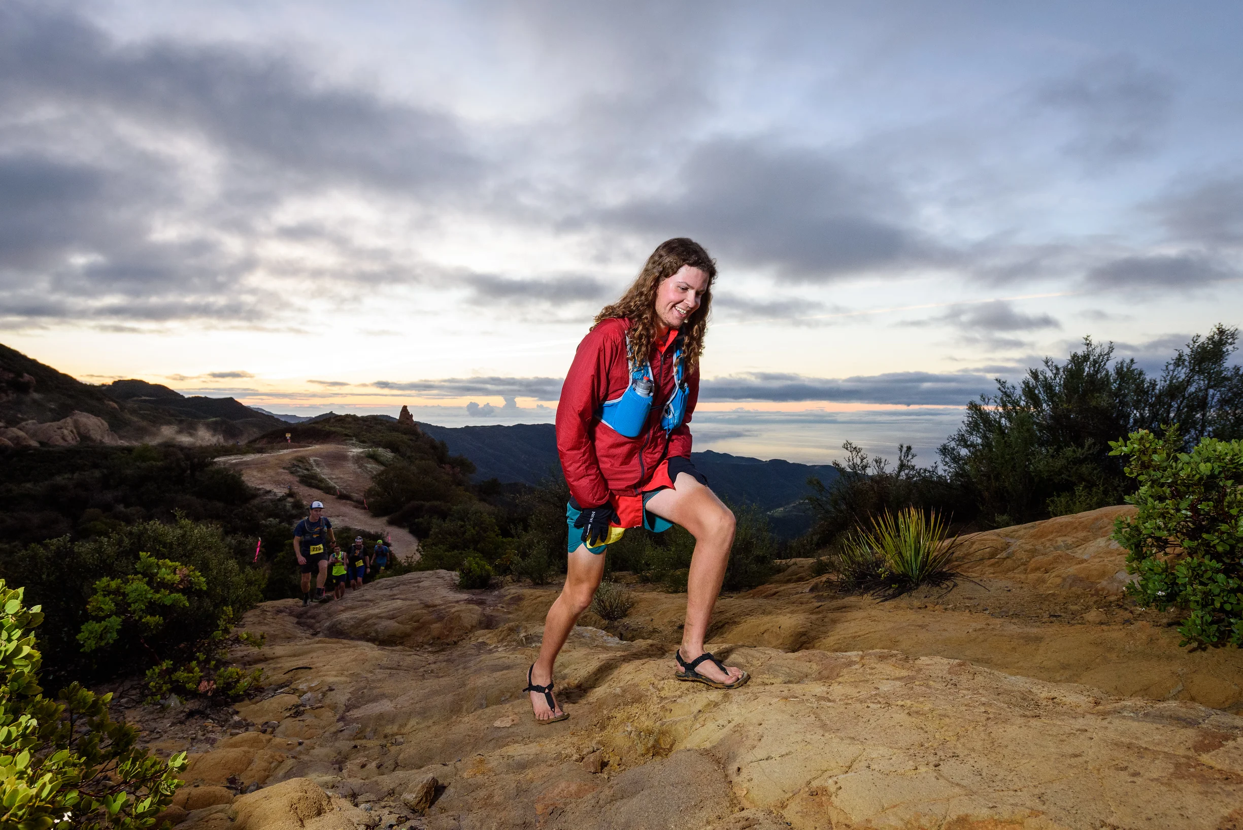 At the Bulldog 50k in August of 2016; here I am demonstrating solid uphill technique. Leaning into the climb, hands on knees, strong foot placement, and pulling upwards and backwards with my glutes to ascend.