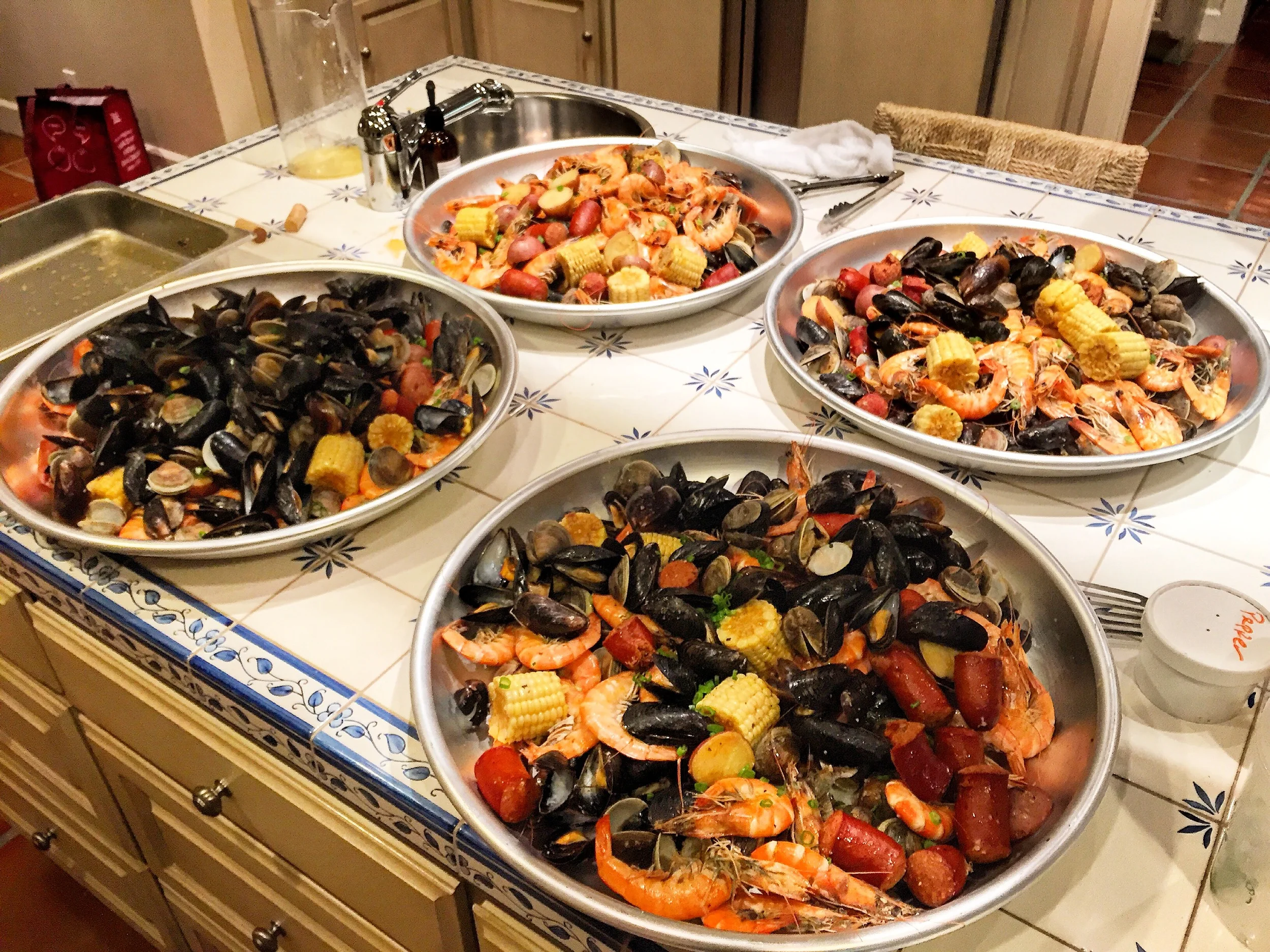 20 inch Cajun Seafood Boil Platters