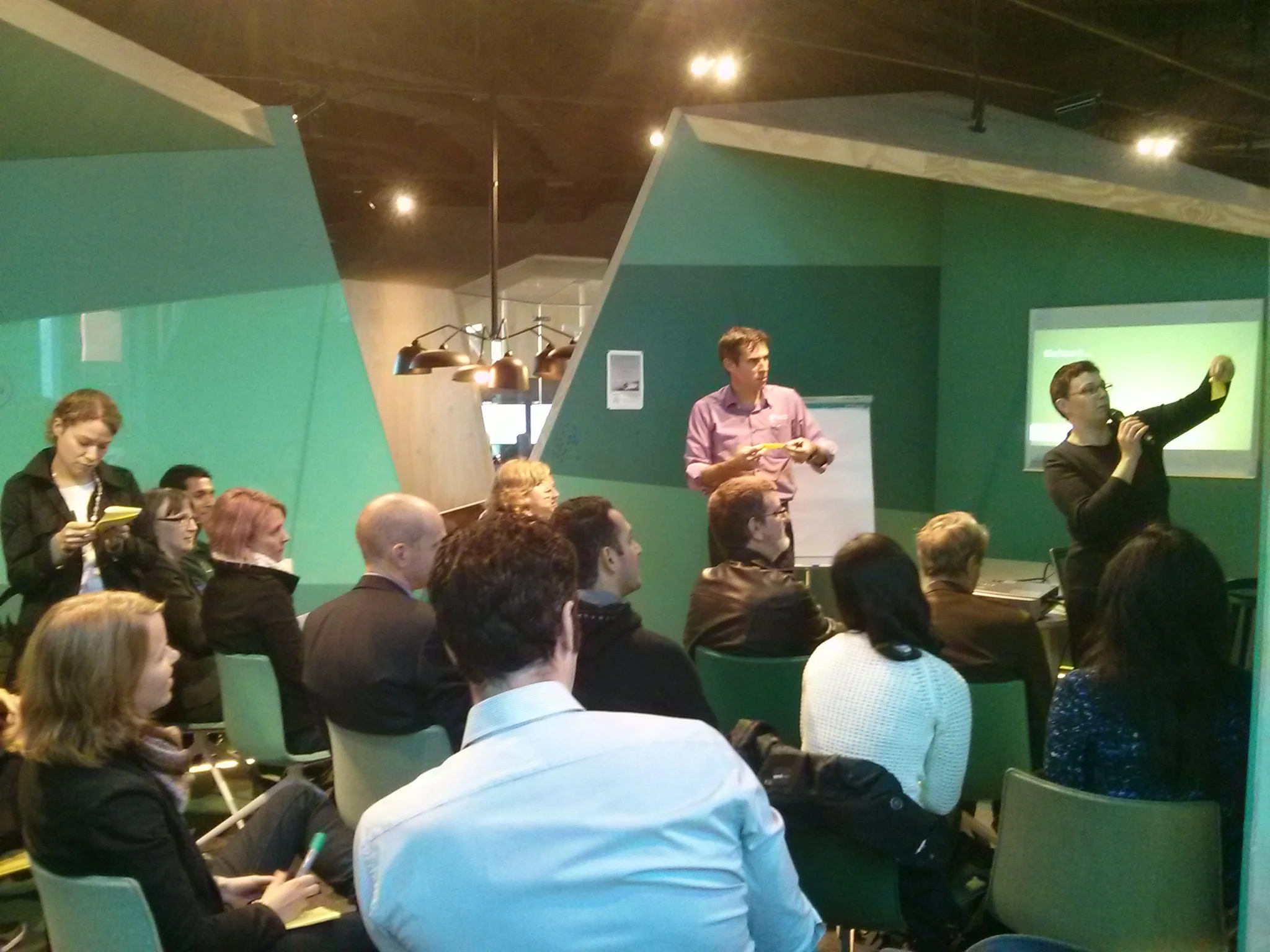 One of many 'edgy' events in The Village: this one was about how to bring kindness into the workplace.