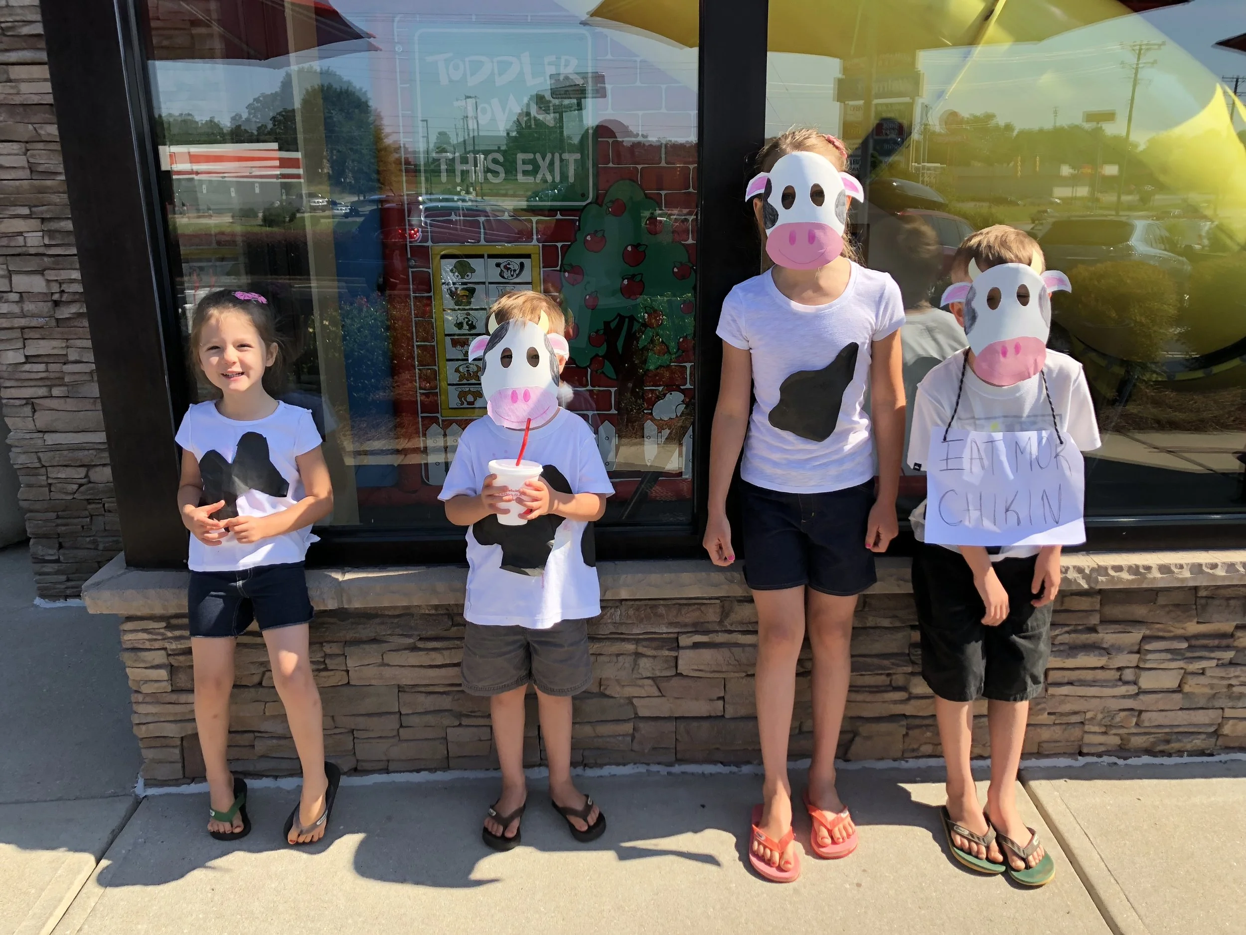 This was an interesting adventure! Cow appreciation day at Chick-fill-a. 