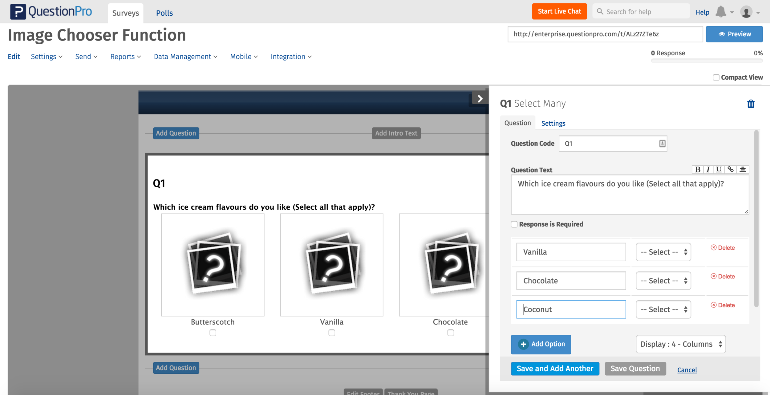 4.6 ❧ User clicks "OK" to prompt and an answer choice is removed