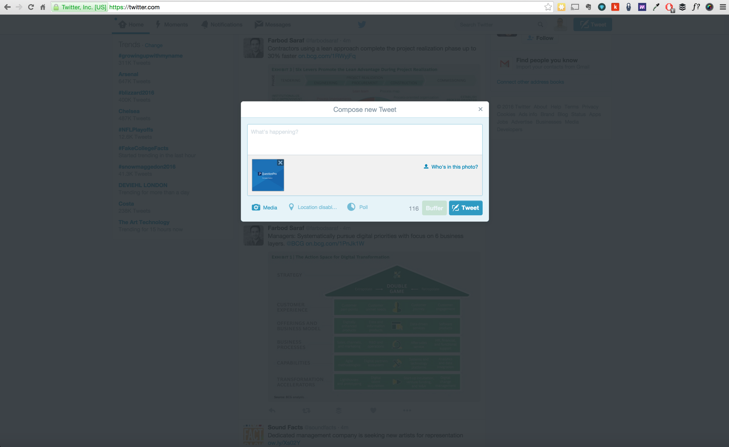 3.5 ❧ Image preview is displayed on tweet