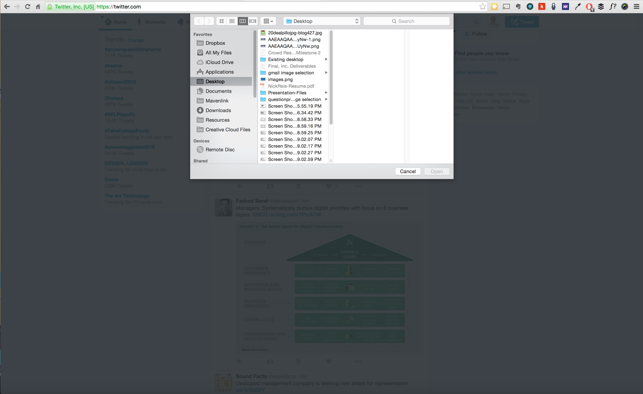 3.4 ❧ User selects image from desktop or elsewhere