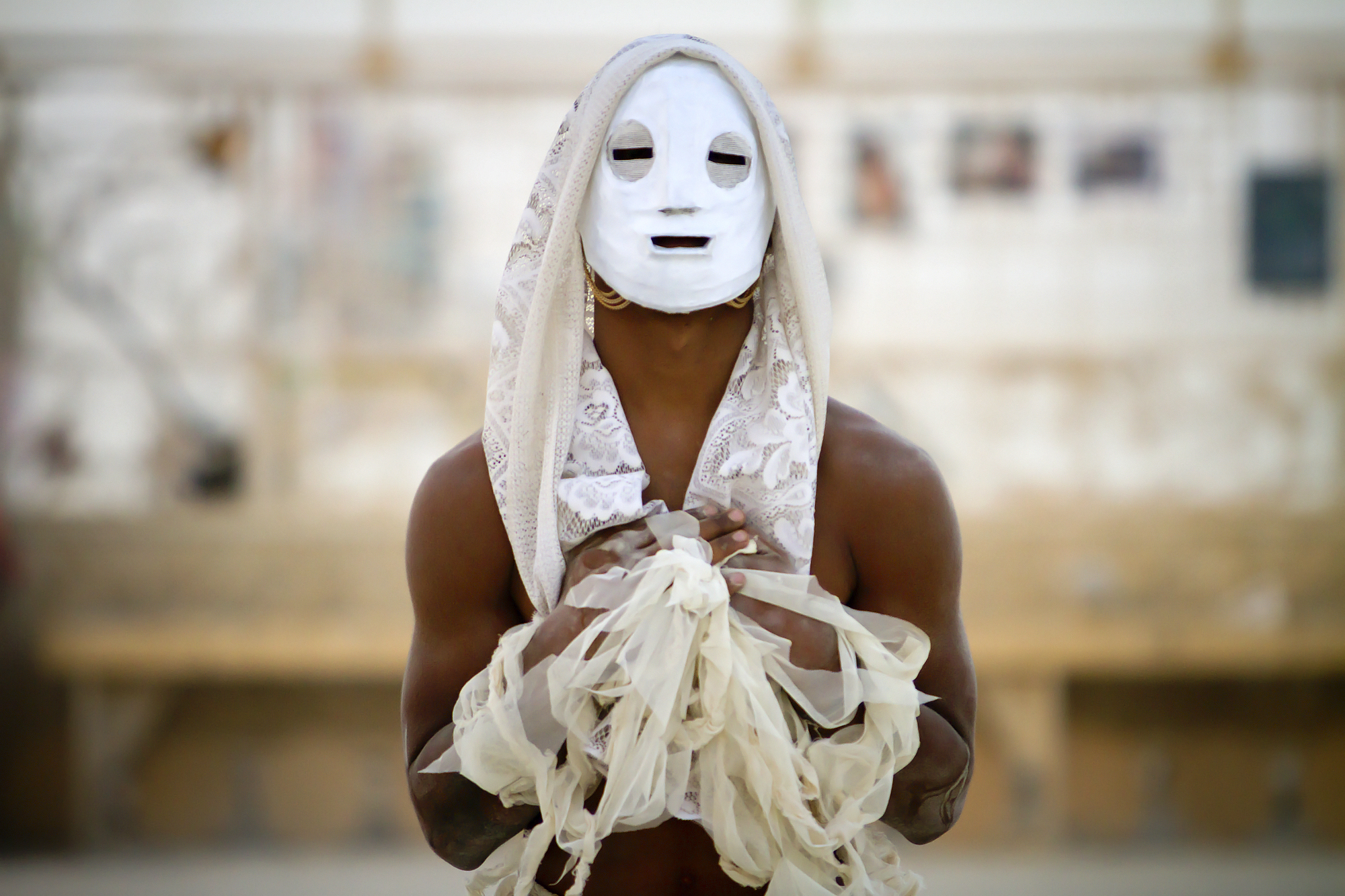  White Face mask performance, Black Rock City. 2012  photo&nbsp;© Scott London 