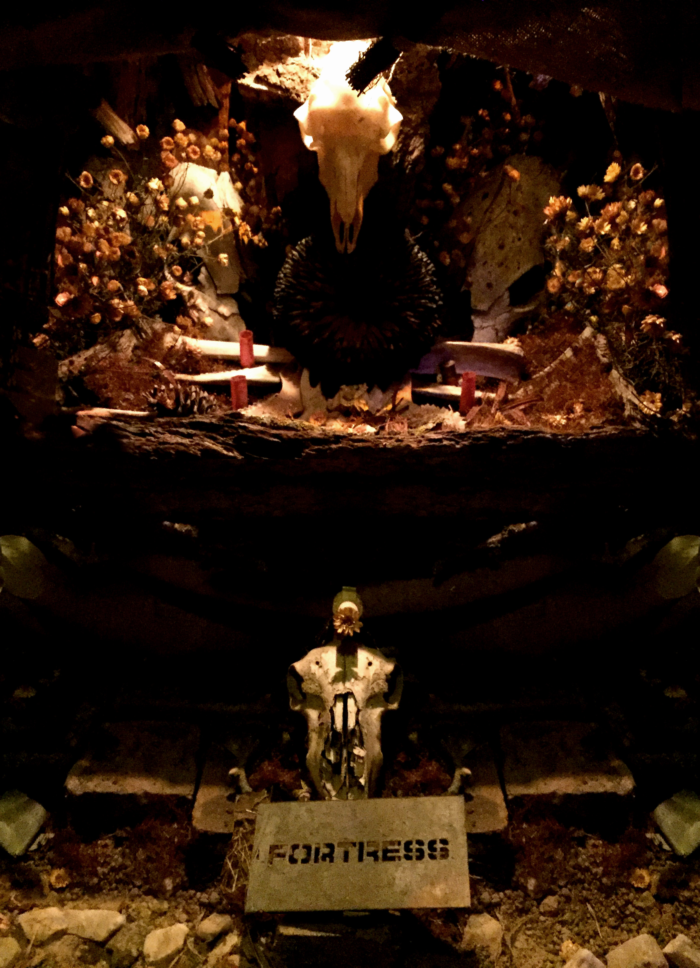 the altar-womb at night