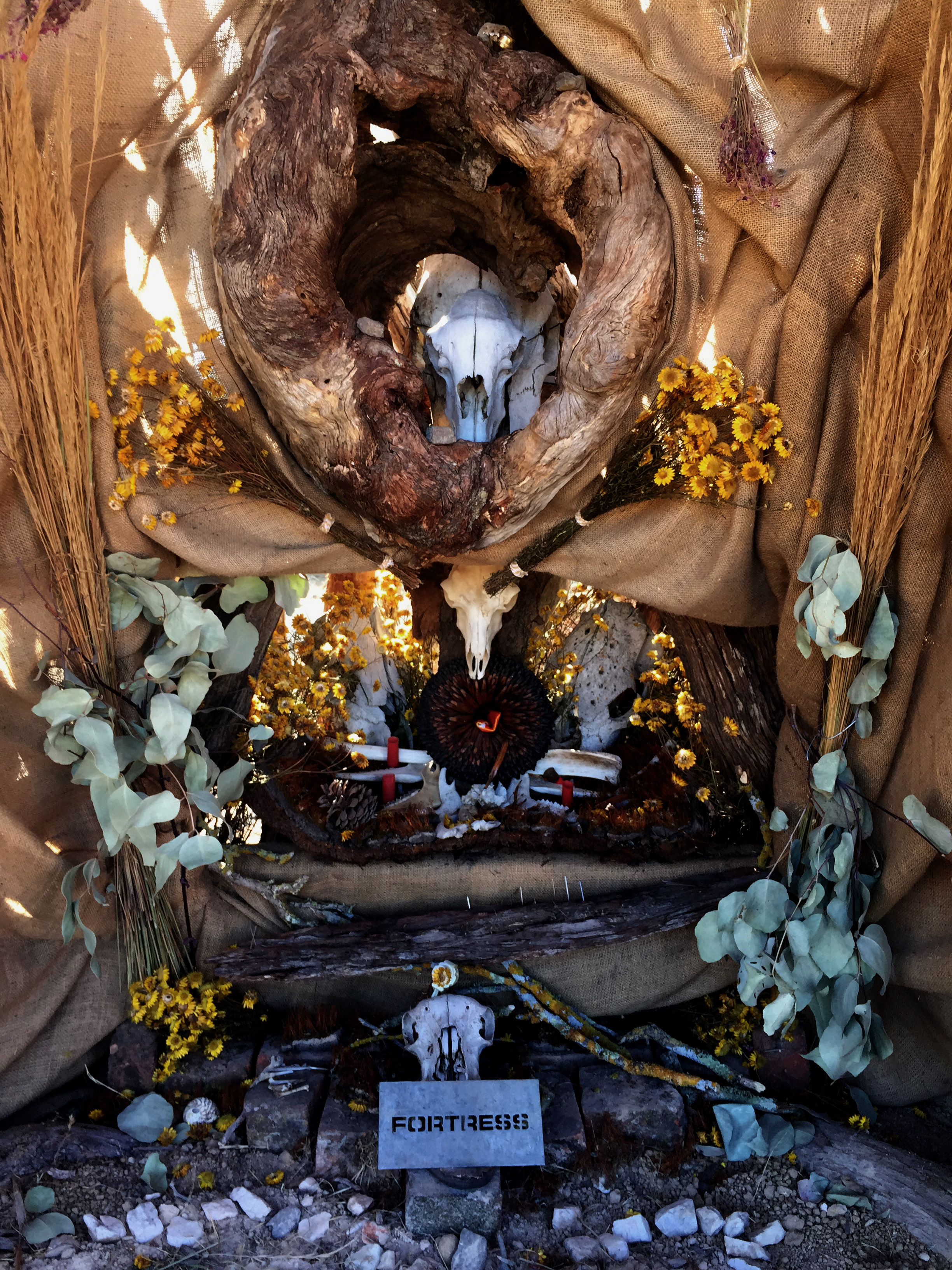 the altar-womb of the sancutary.