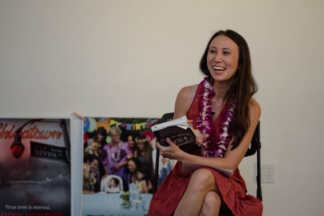 Jana speaking at the Hawaiian Women In Filmmaking event, April 18, 2017.
