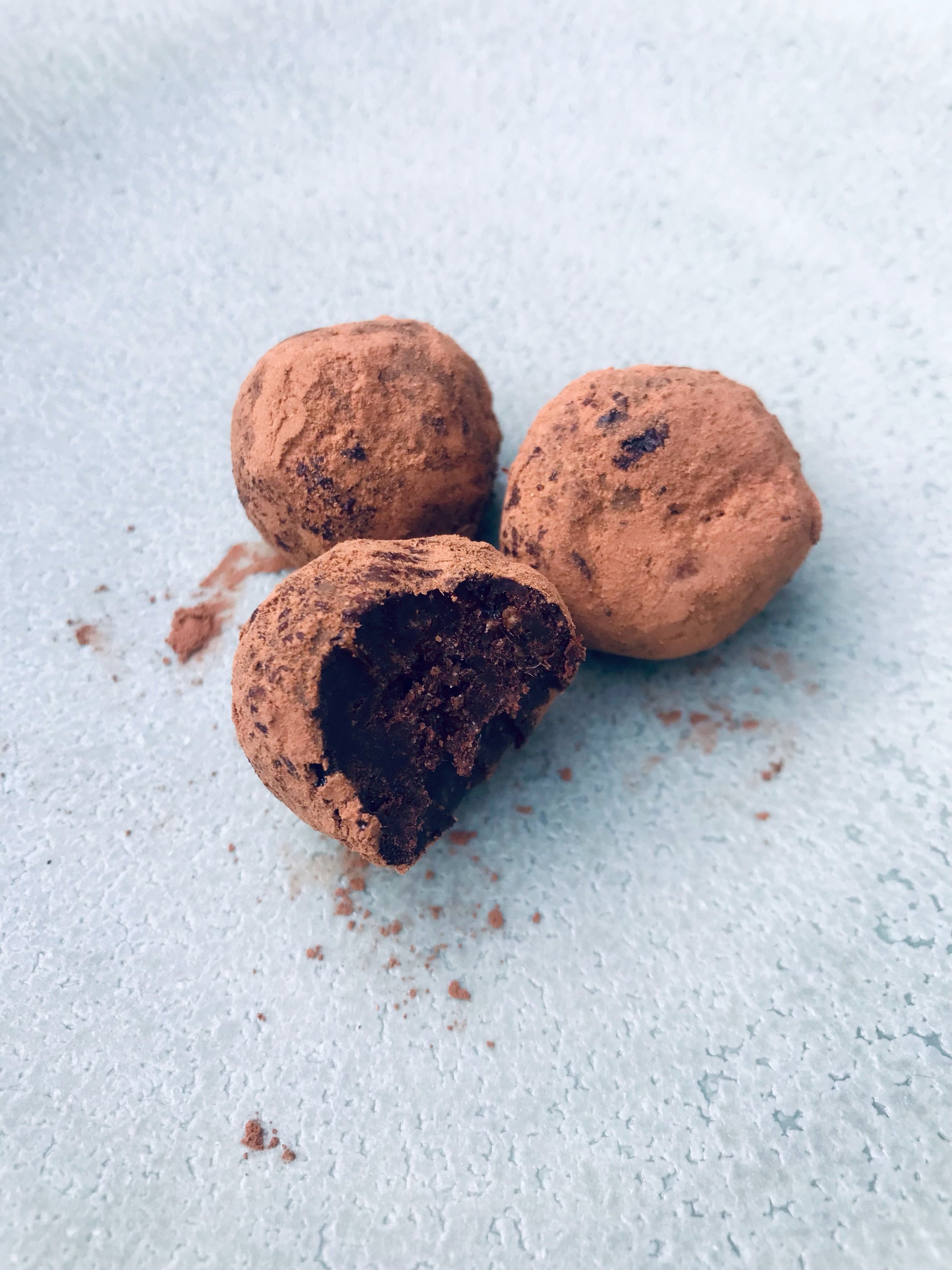Dark chocolate, orange and cinnamon truffles