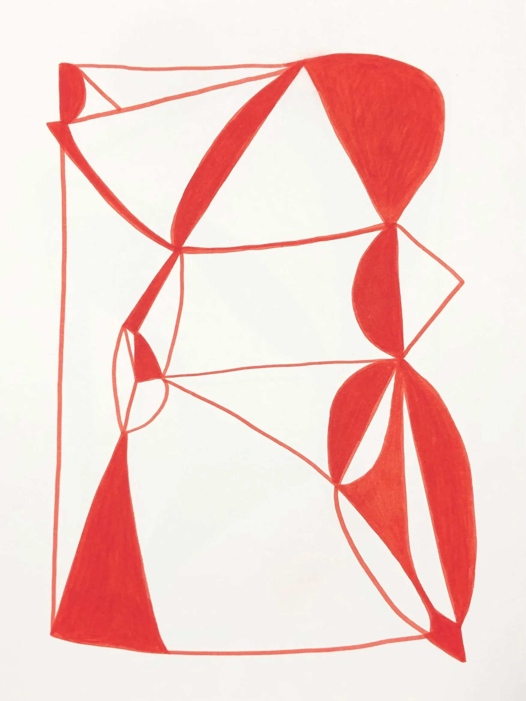 abstract red line drawing