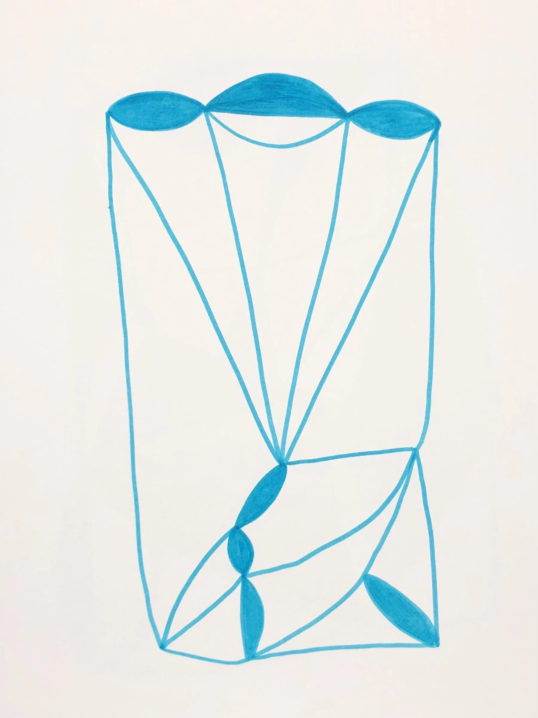 turquoise abstract drawing detail