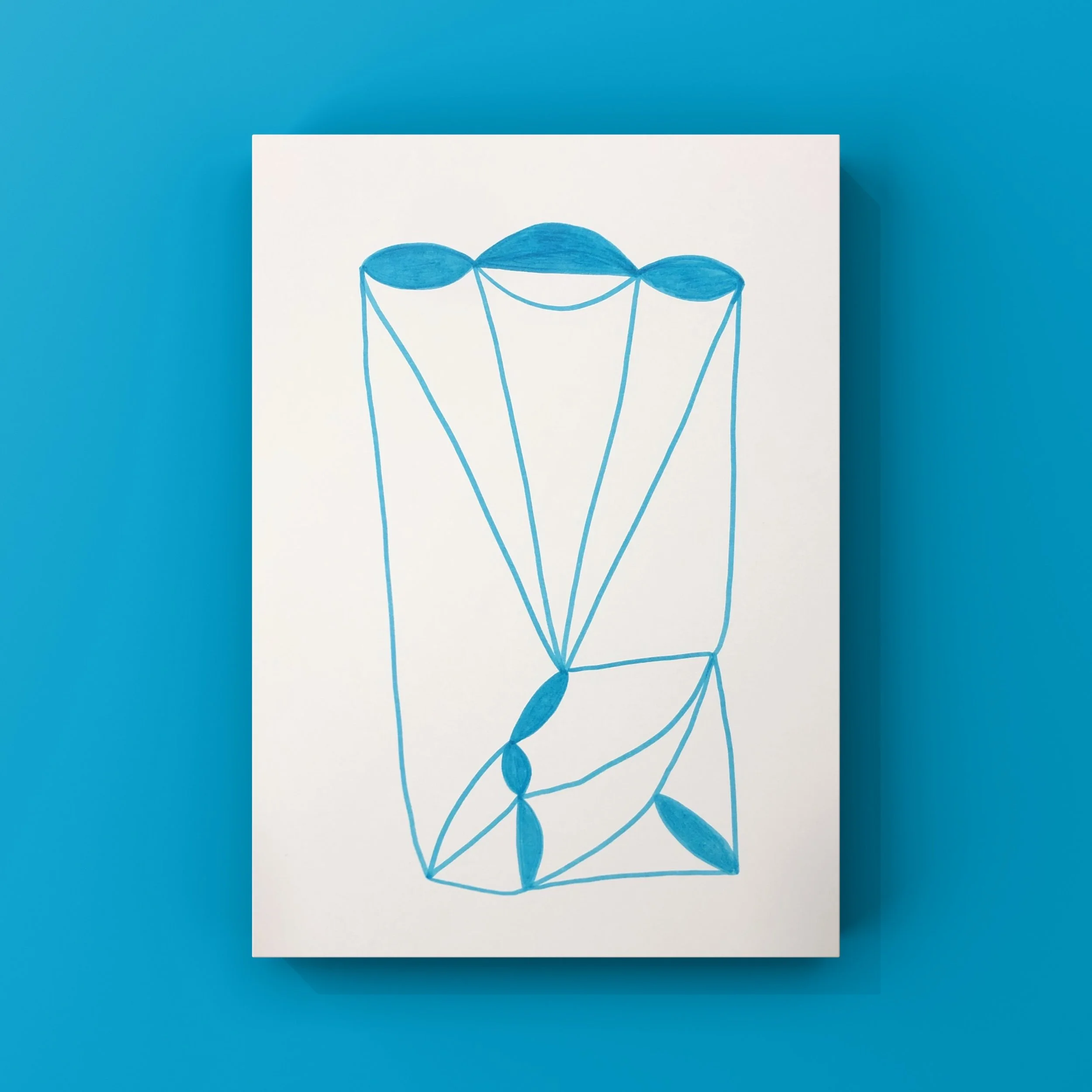 turquoise abstract drawing