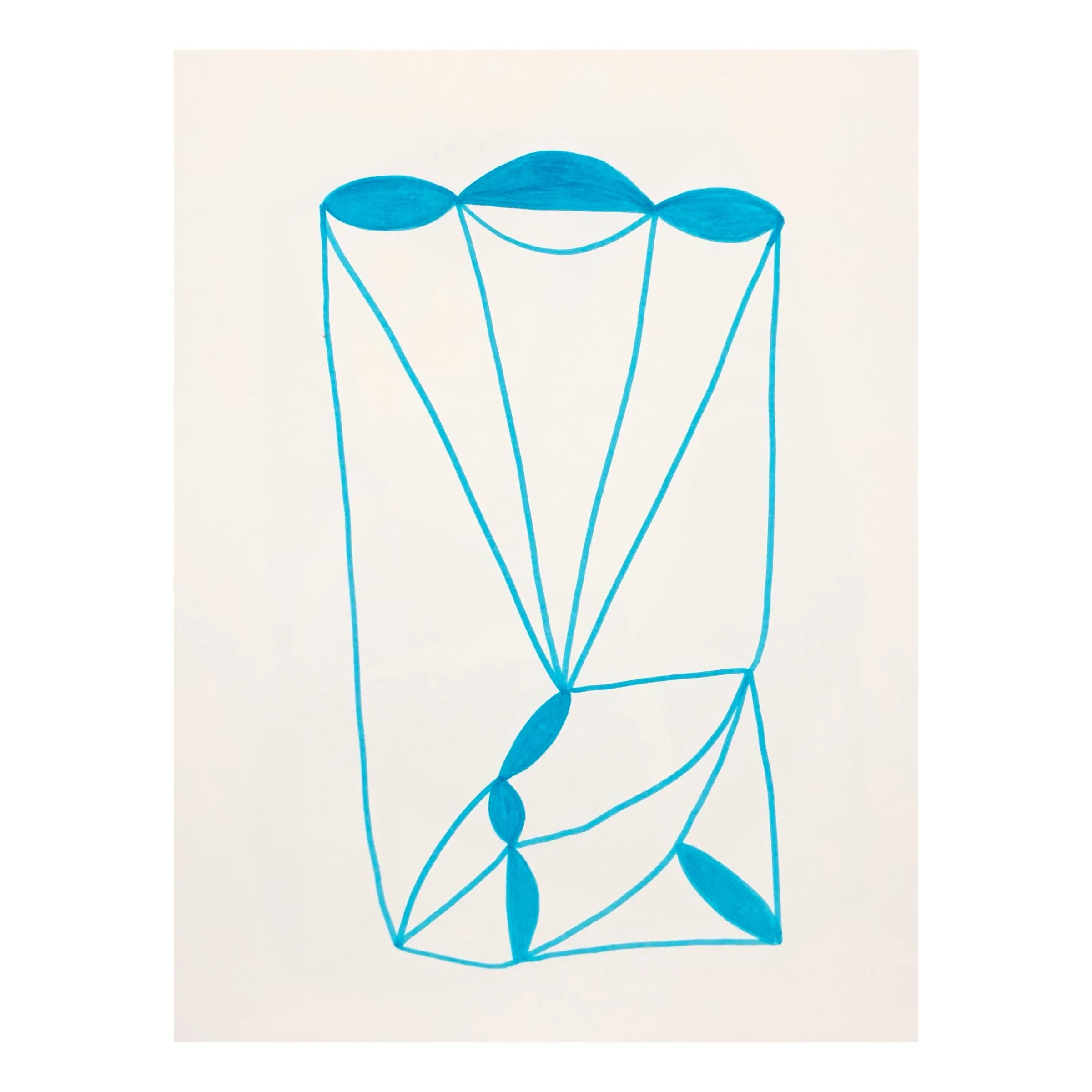 turquoise abstract drawing detail