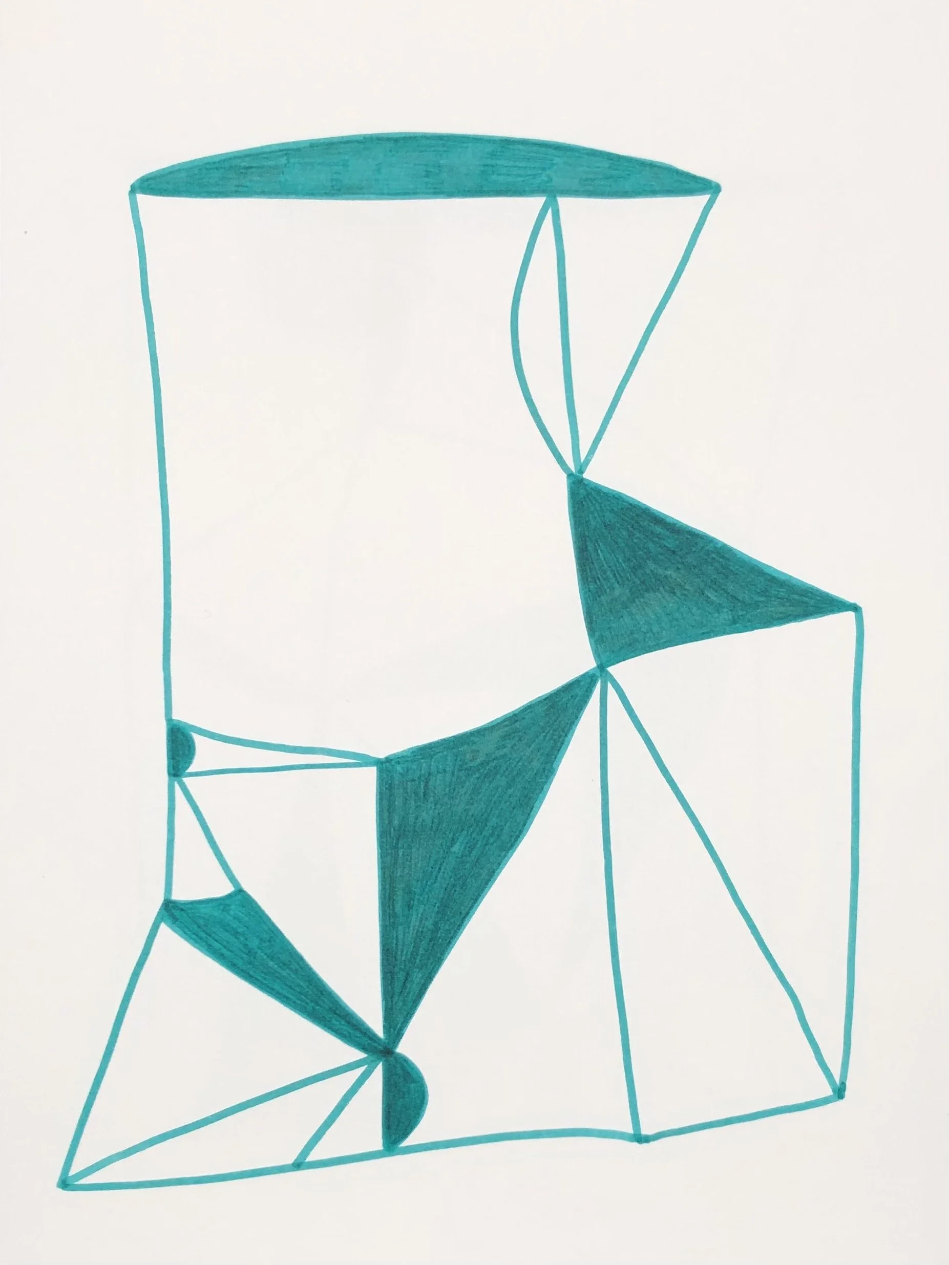 aquamarine abstract drawing