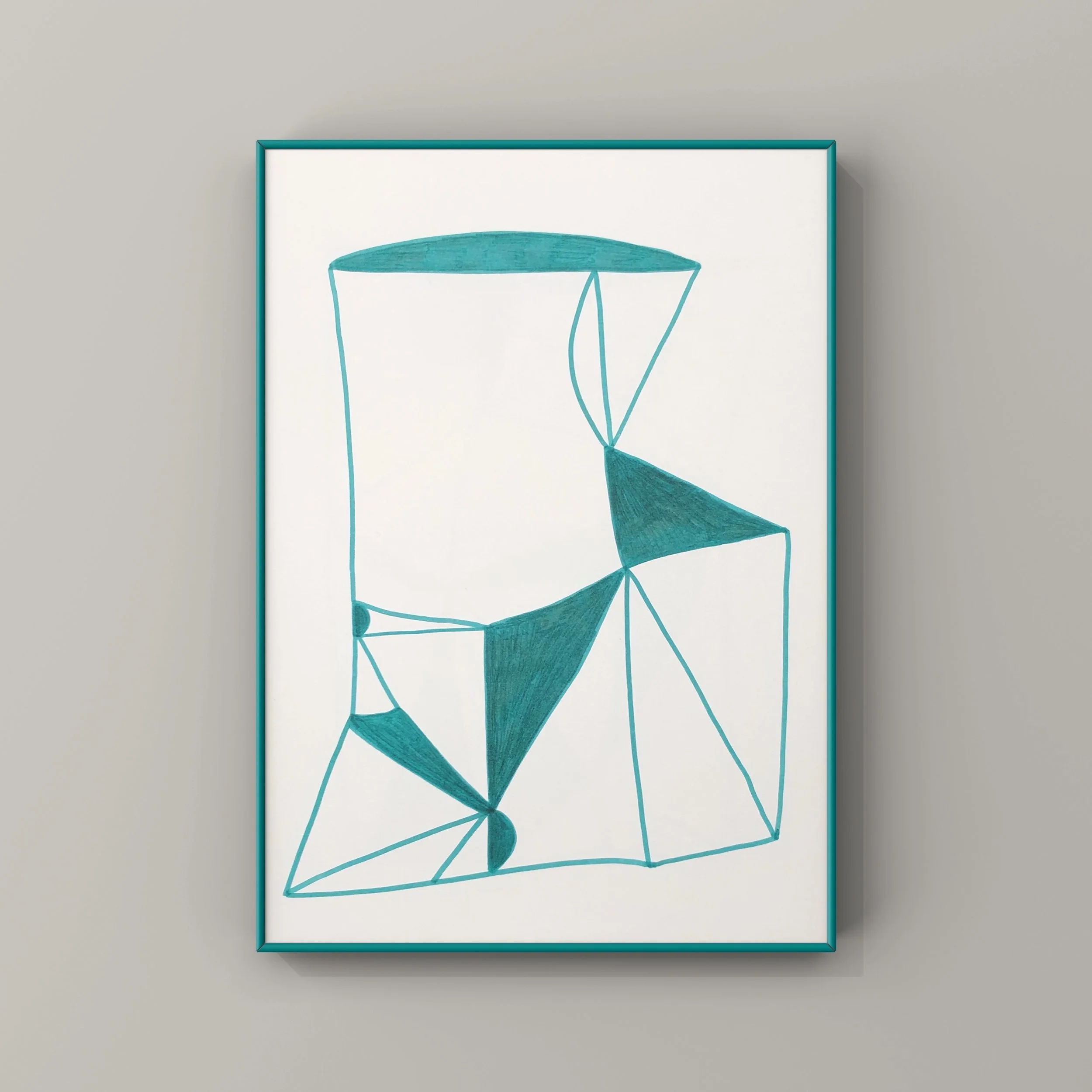 aquamarine abstract drawing