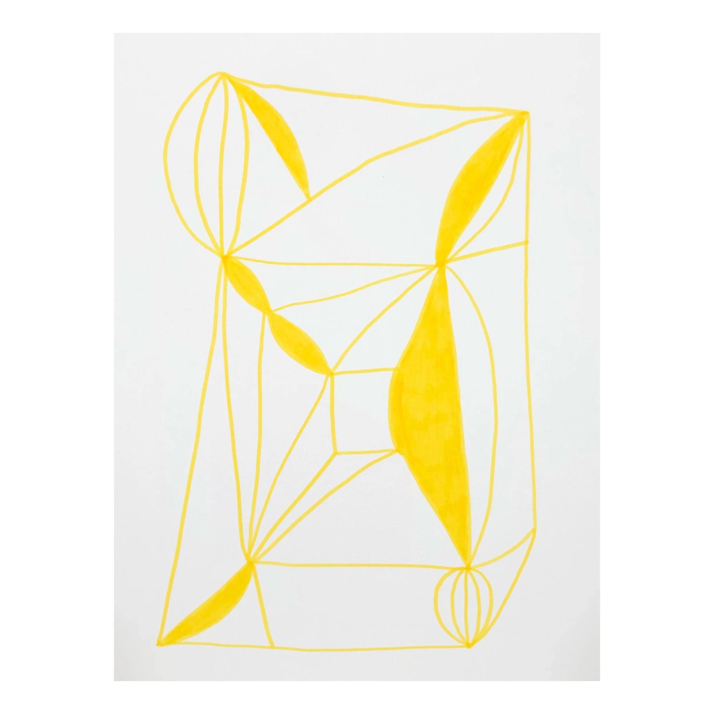 yellow ink drawing on paper