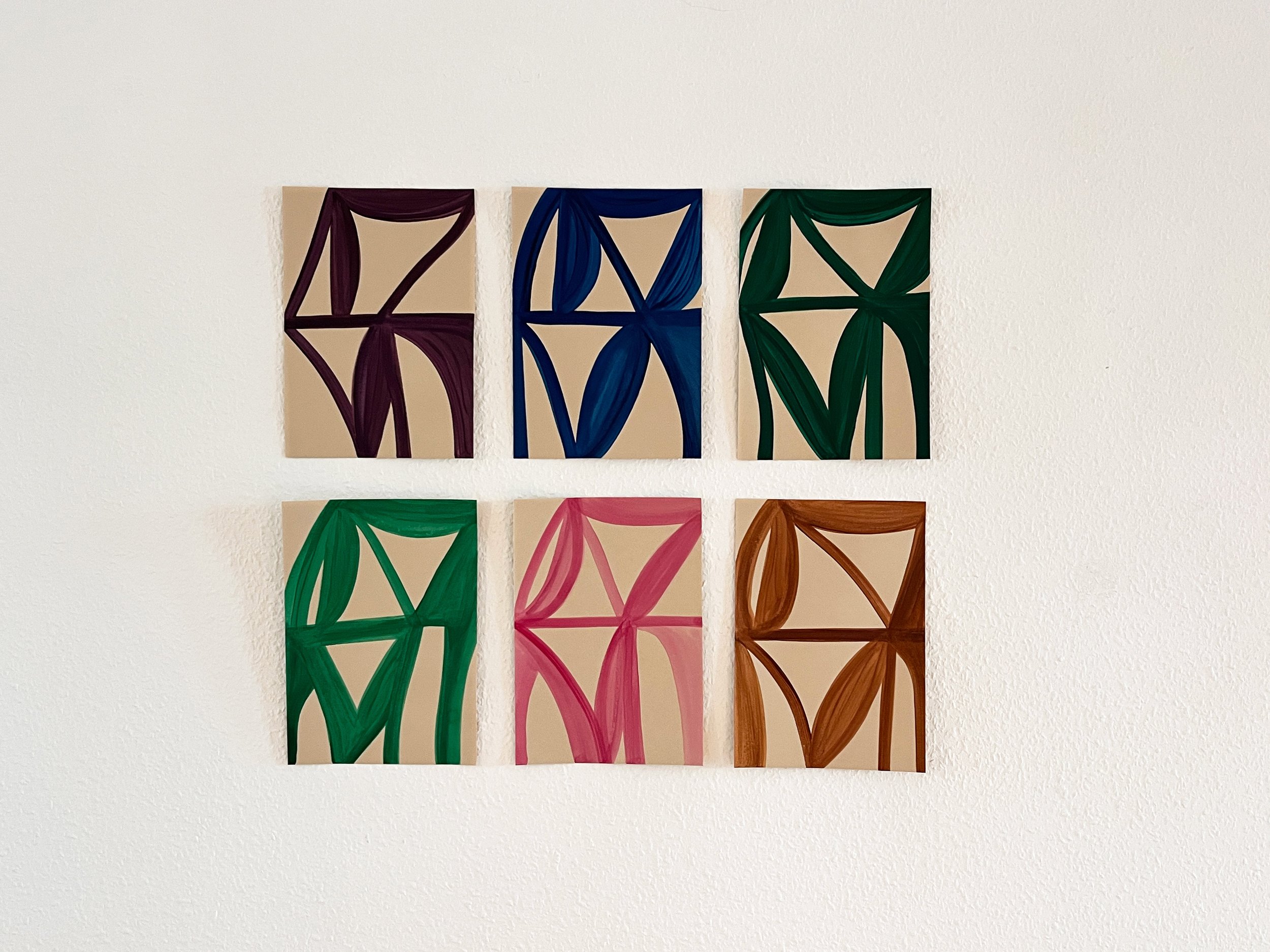 Branches of Variations 1-6, acrylic on paper, 2023.jpg