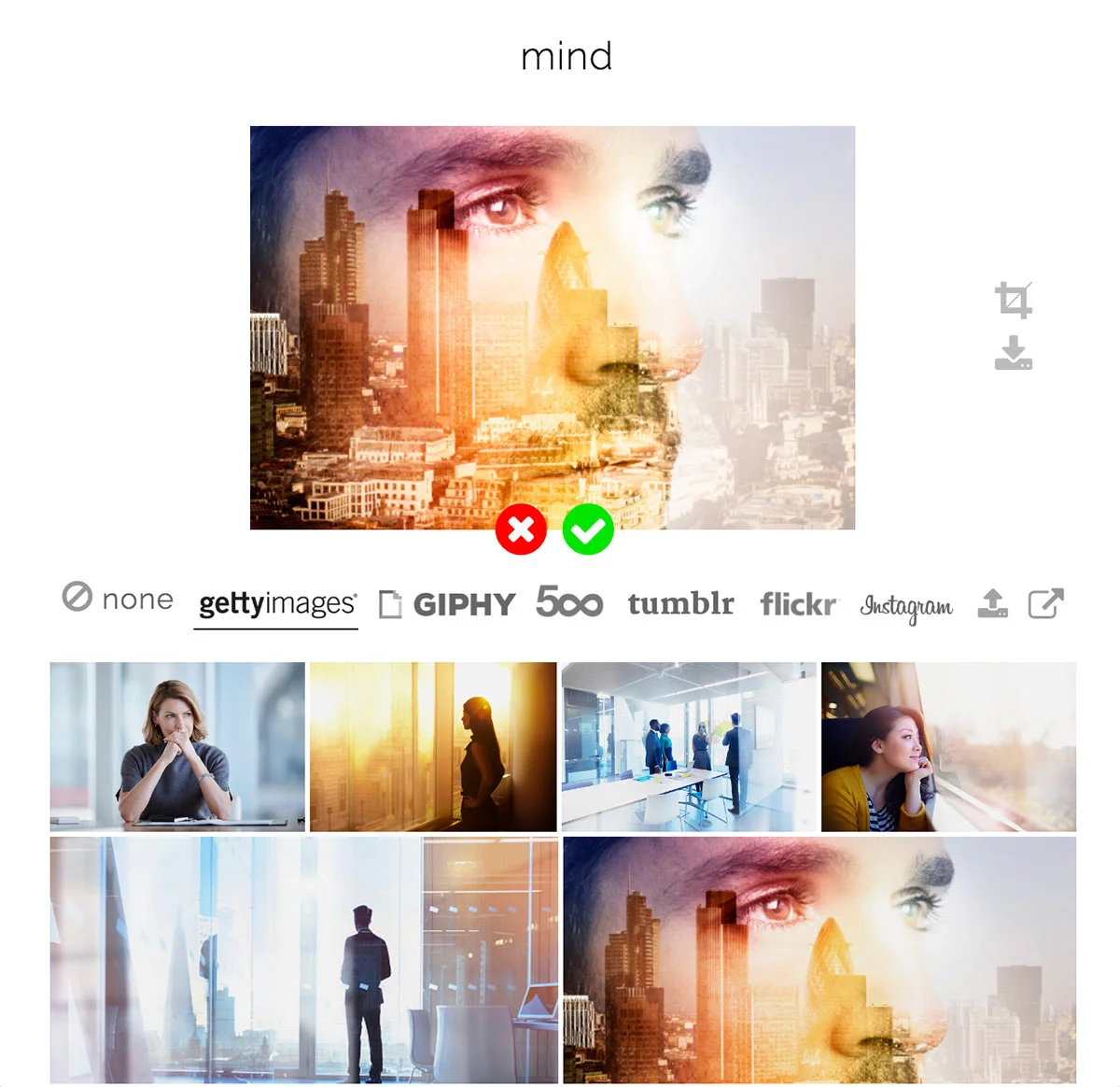 Pop up window allowing you to browse for image inspiration.