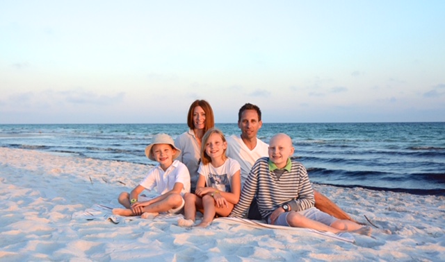 Saunder and his family on vacation.