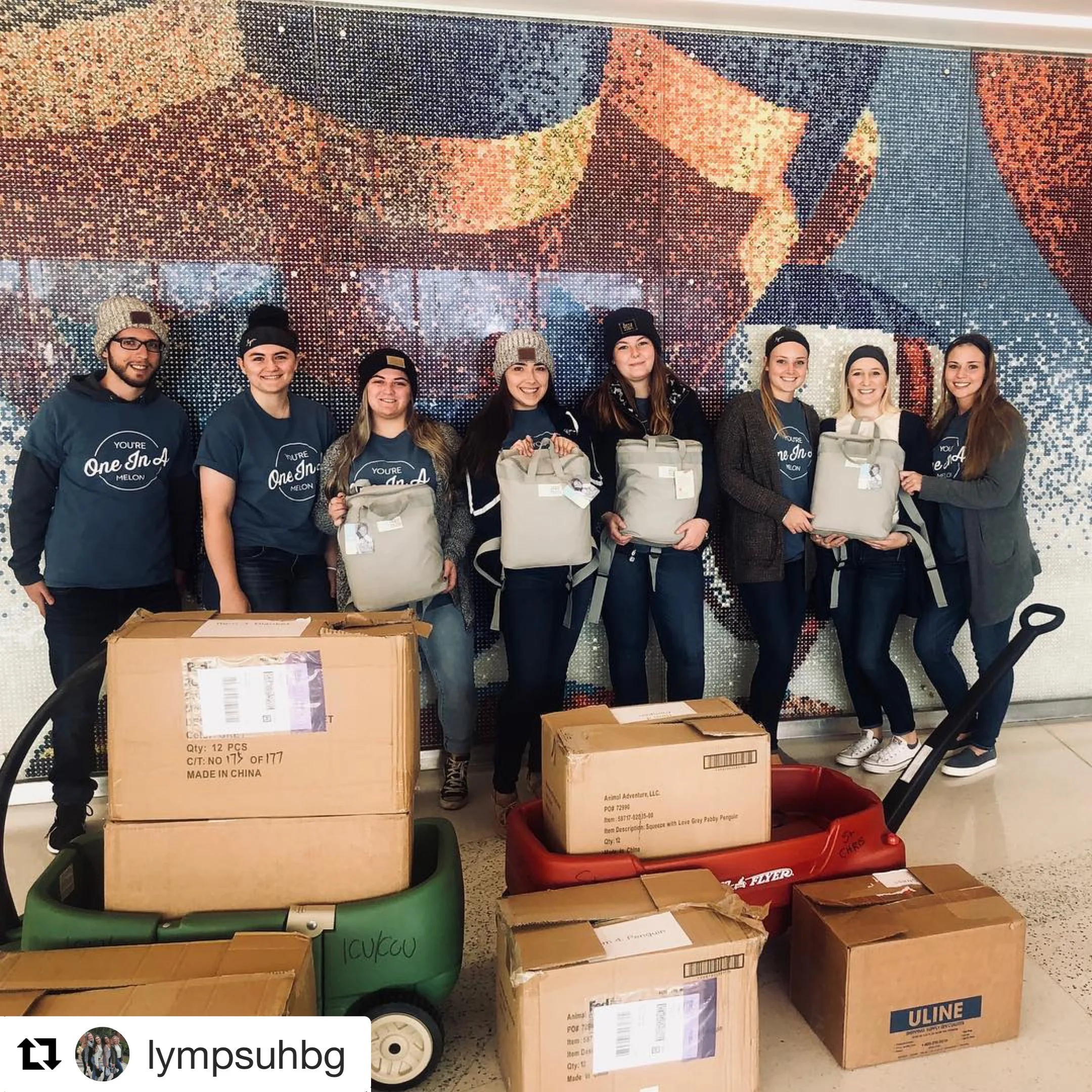 The Penn State LYM Crew drove 3 hours to deliver the PAB’S PACKS they packed to our partner hospital in North Philadelphia!