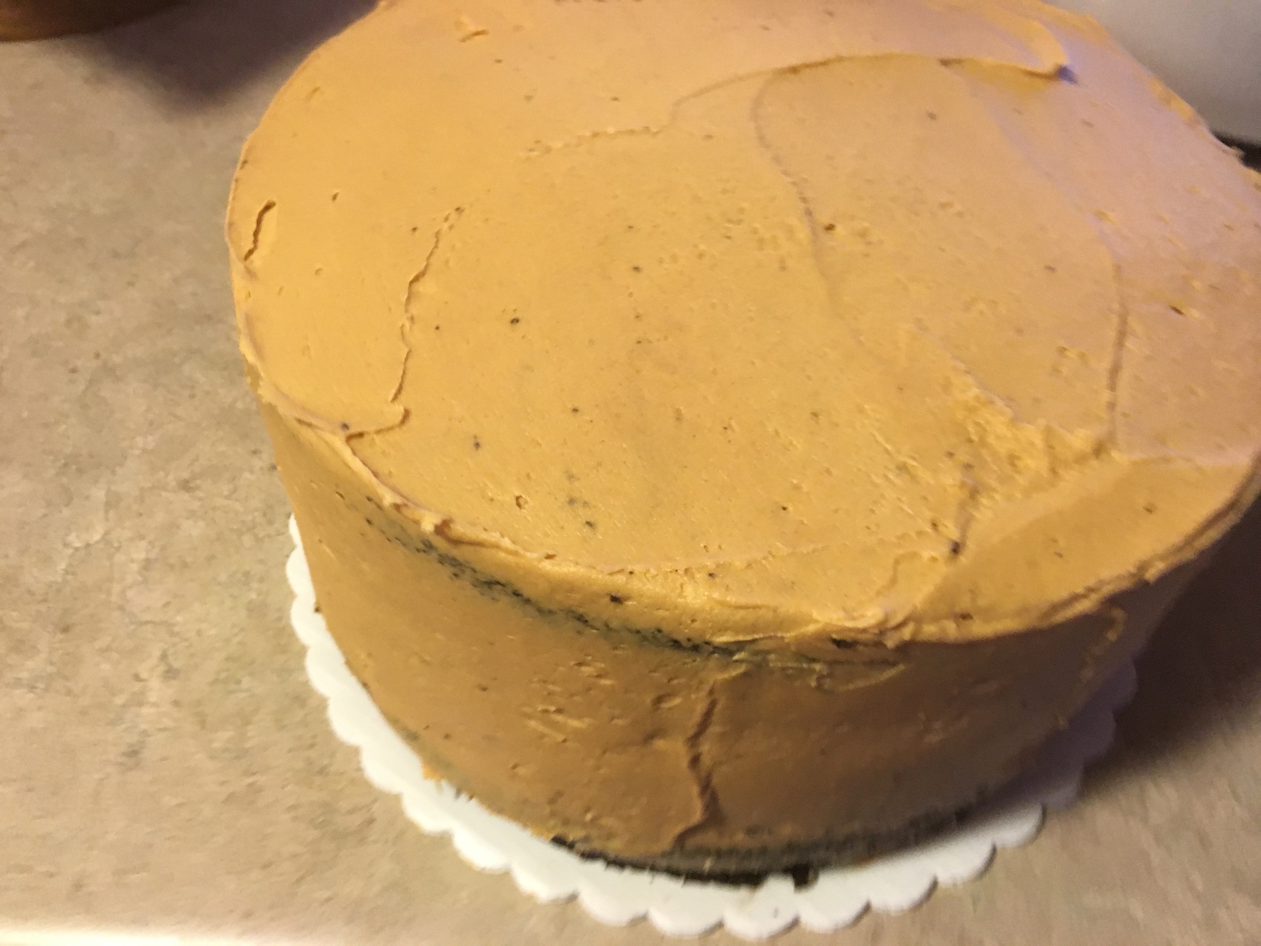 Cake before the ganache. You can certainly just stop here if you want....