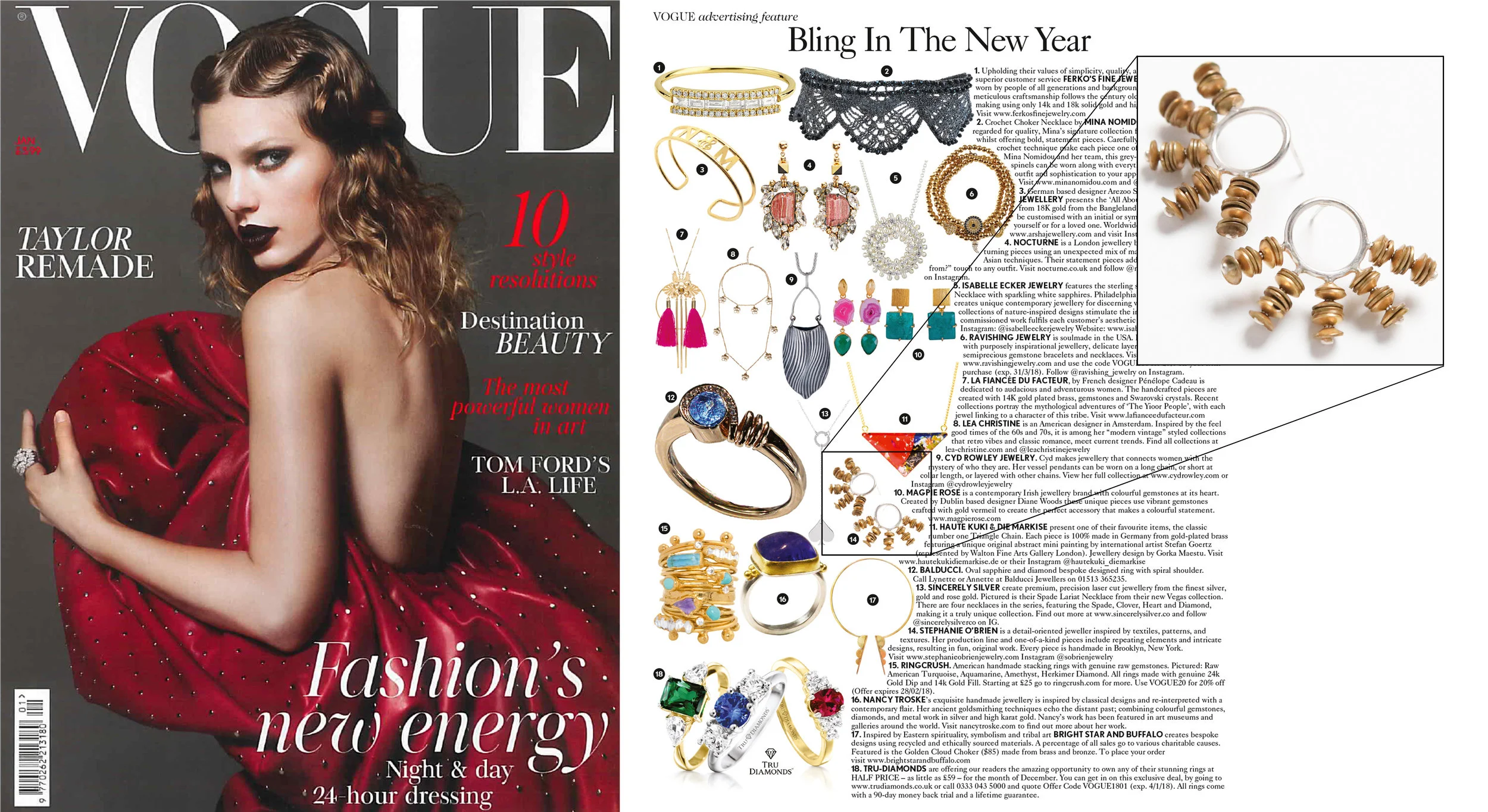 British Vogue Bling In The New Year, January 2018