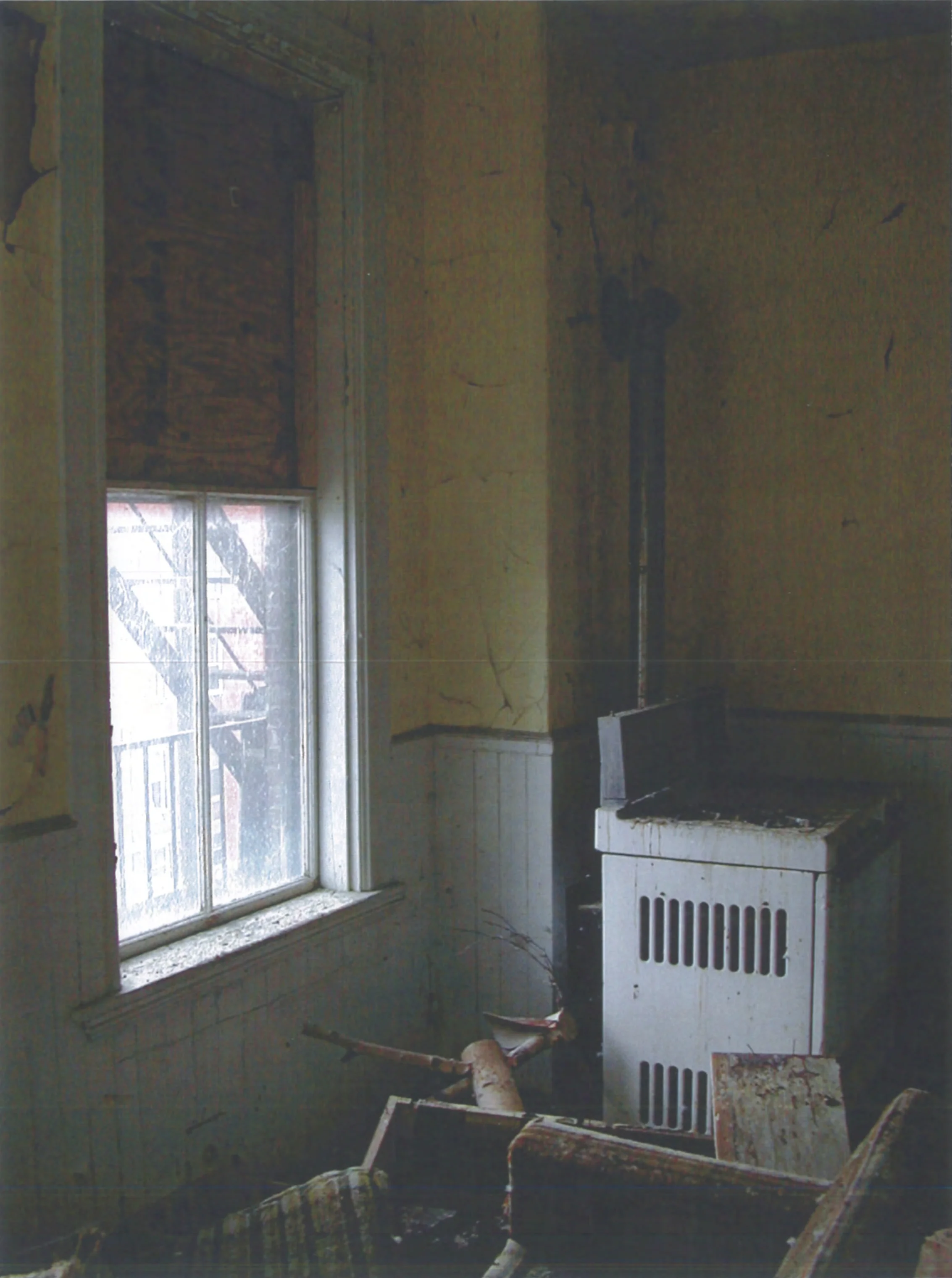 Many years of paint and wallpaper were removed during the restoration.