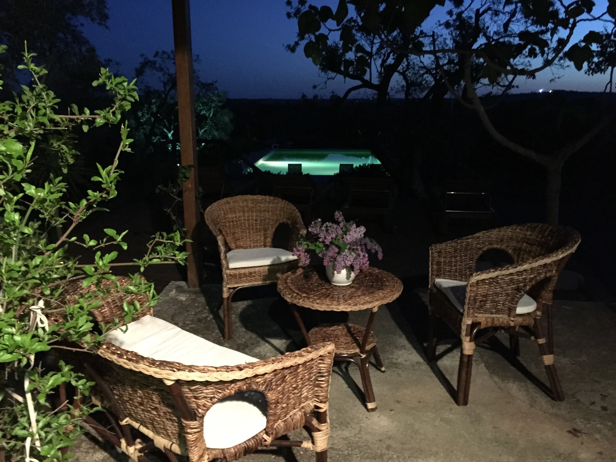 patio at night