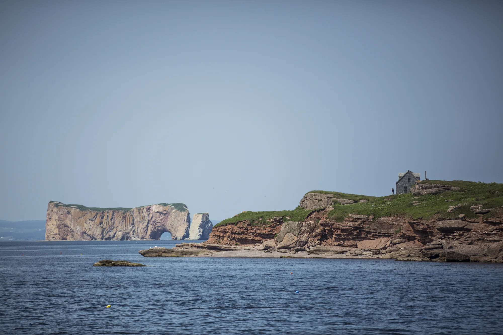 A View of the Rocher Percé and Île Bonaventure National park.