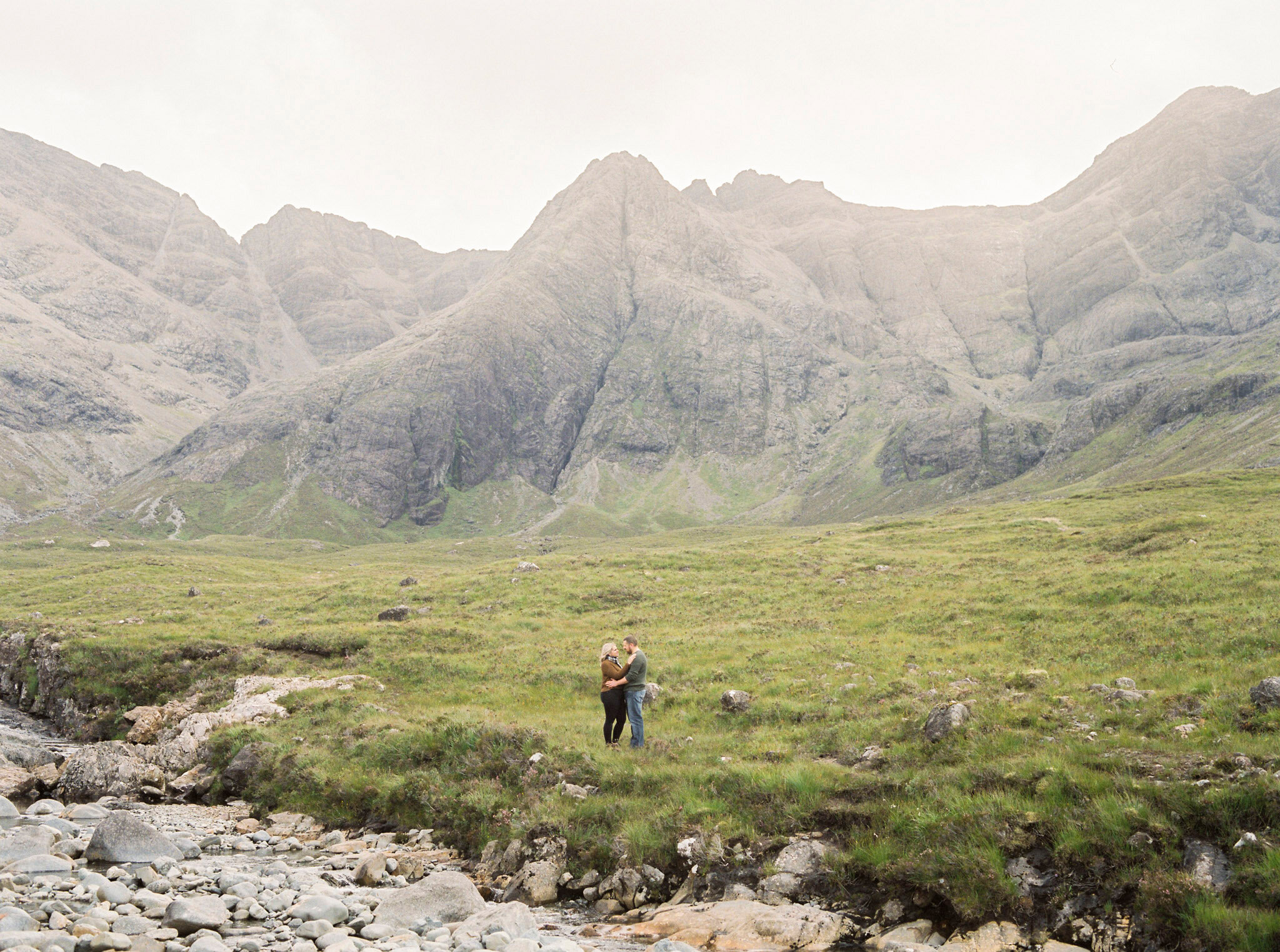 isle of skye scotland fine art film couple engagement photograph