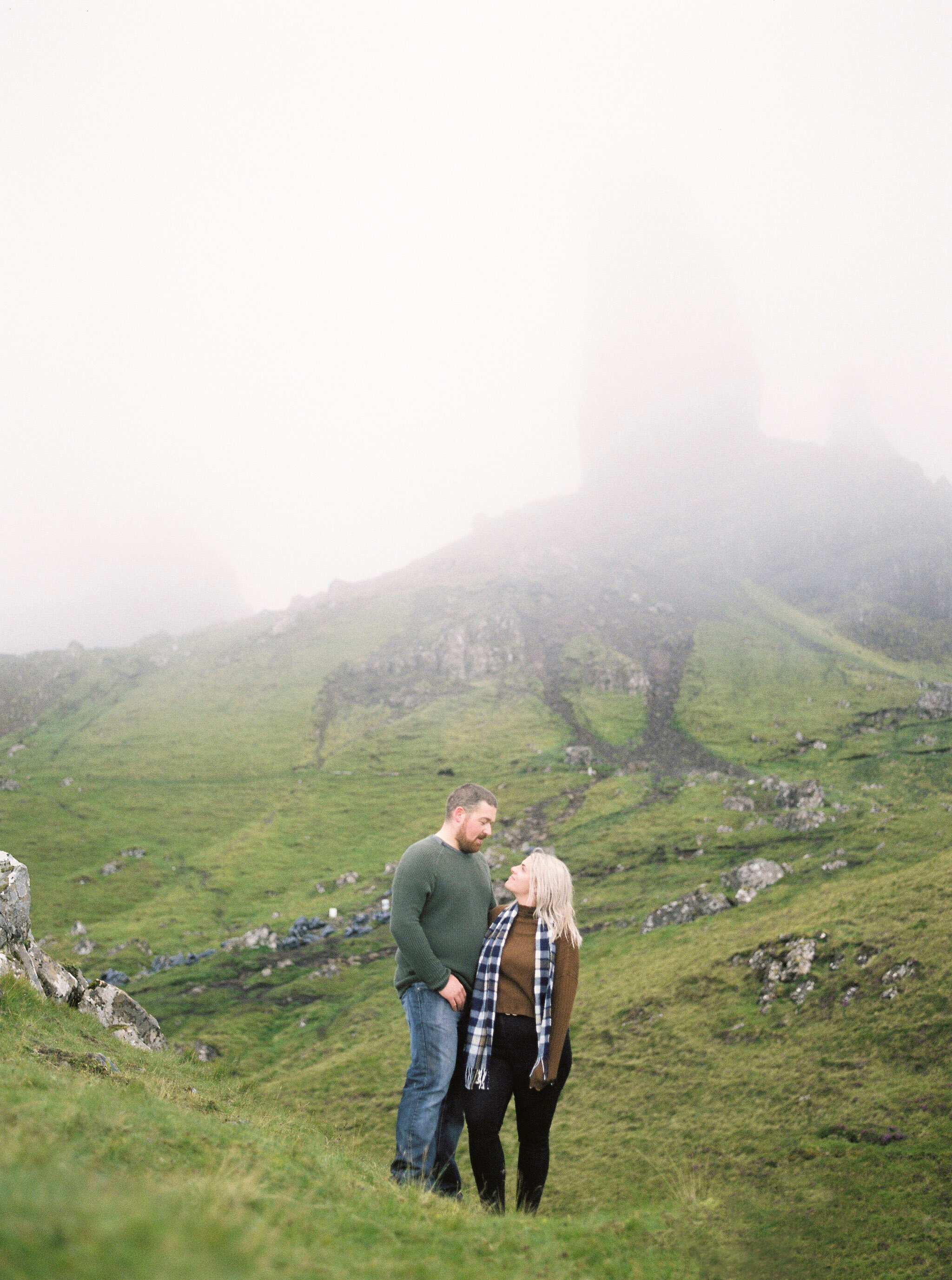 isle of skye scotland fine art film couple engagement photograph