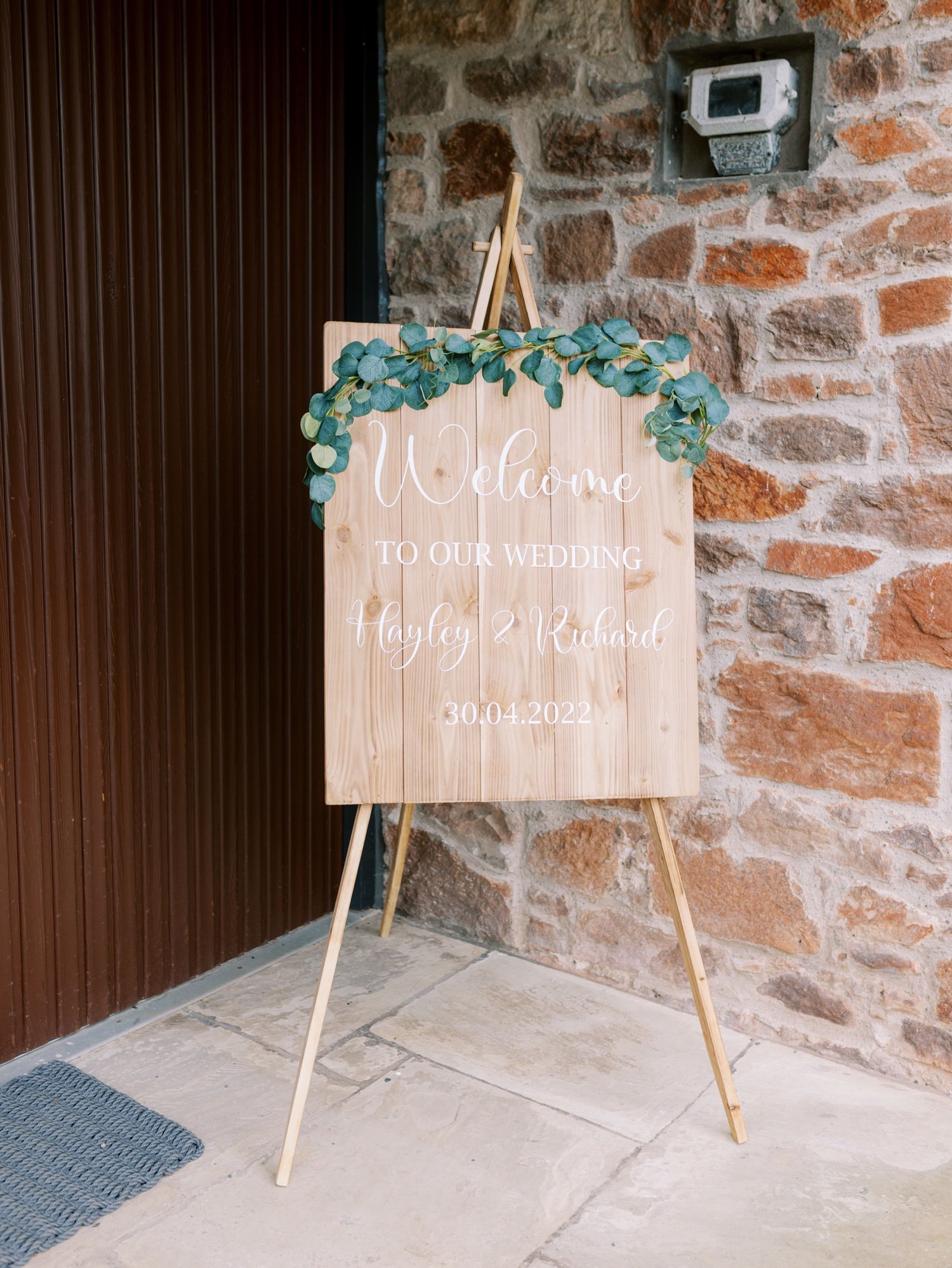 06_wedding welcome sign at leuchie walled garden near north berwick east lothian scotland.jpg