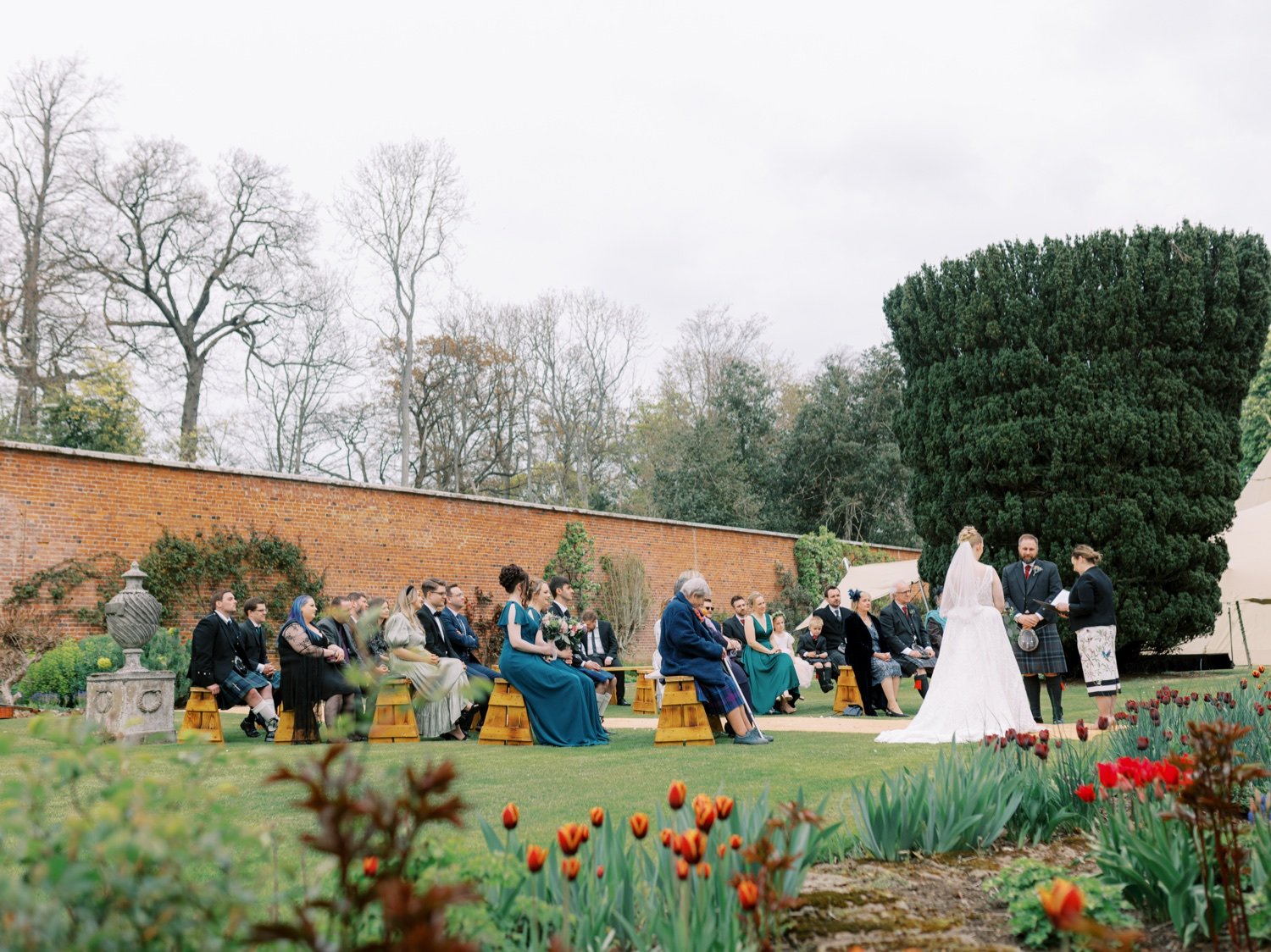 18_outdoor wedding ceremony at leuchie walled garden near north berwick east lothian scotland.jpg