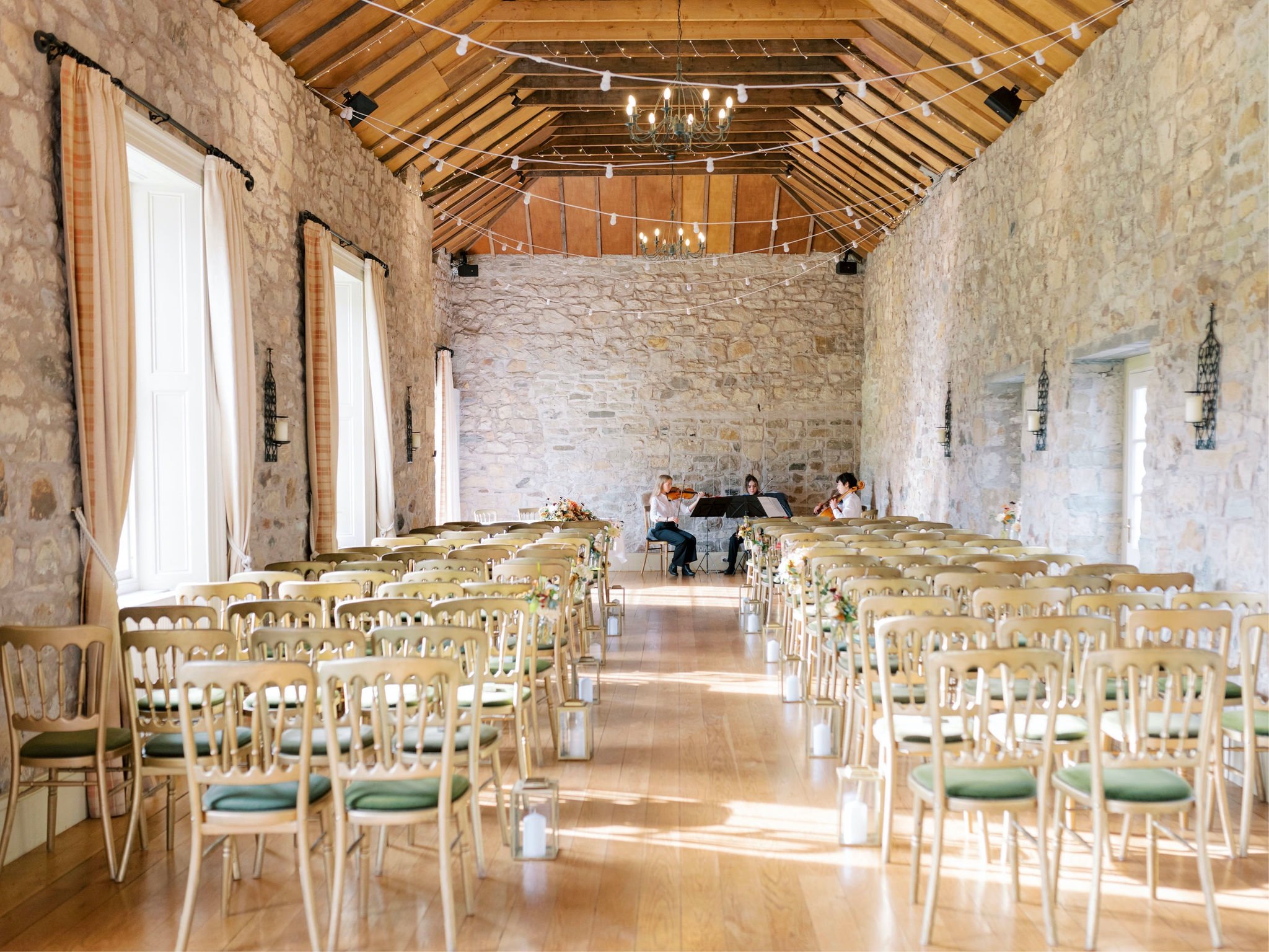 10_wedding photographer kirknewton house stables edinburgh rustic ceremony setup.jpg