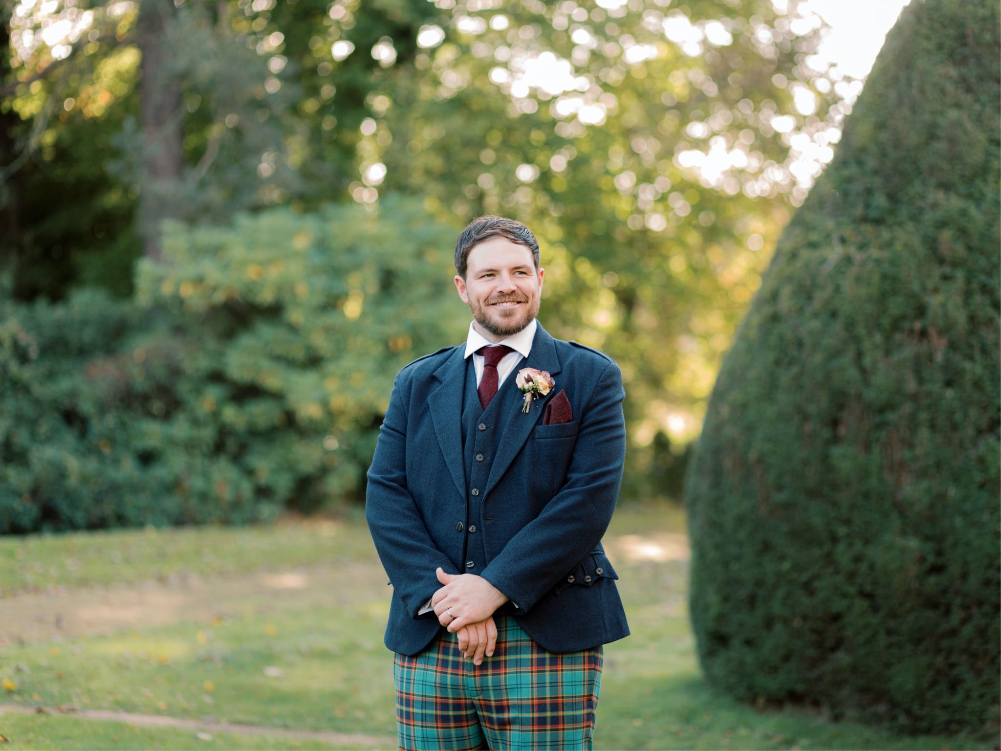 29_wedding photographer kirknewton house stables edinburgh groom portrait.jpg