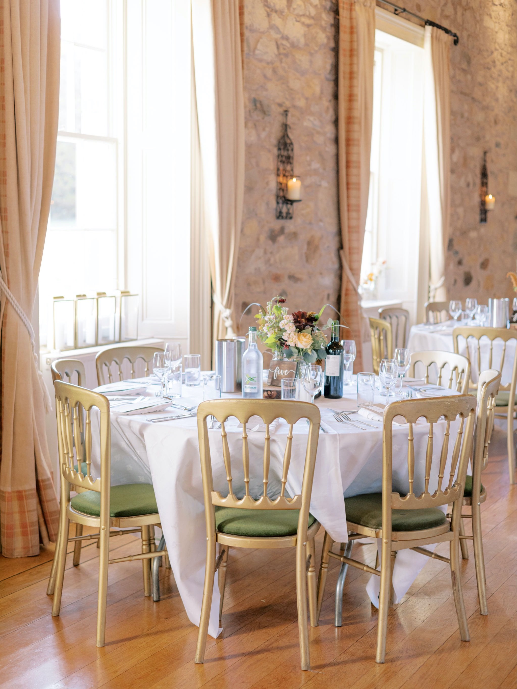 39_wedding photographer kirknewton house stables edinburgh rustic table setting.jpg