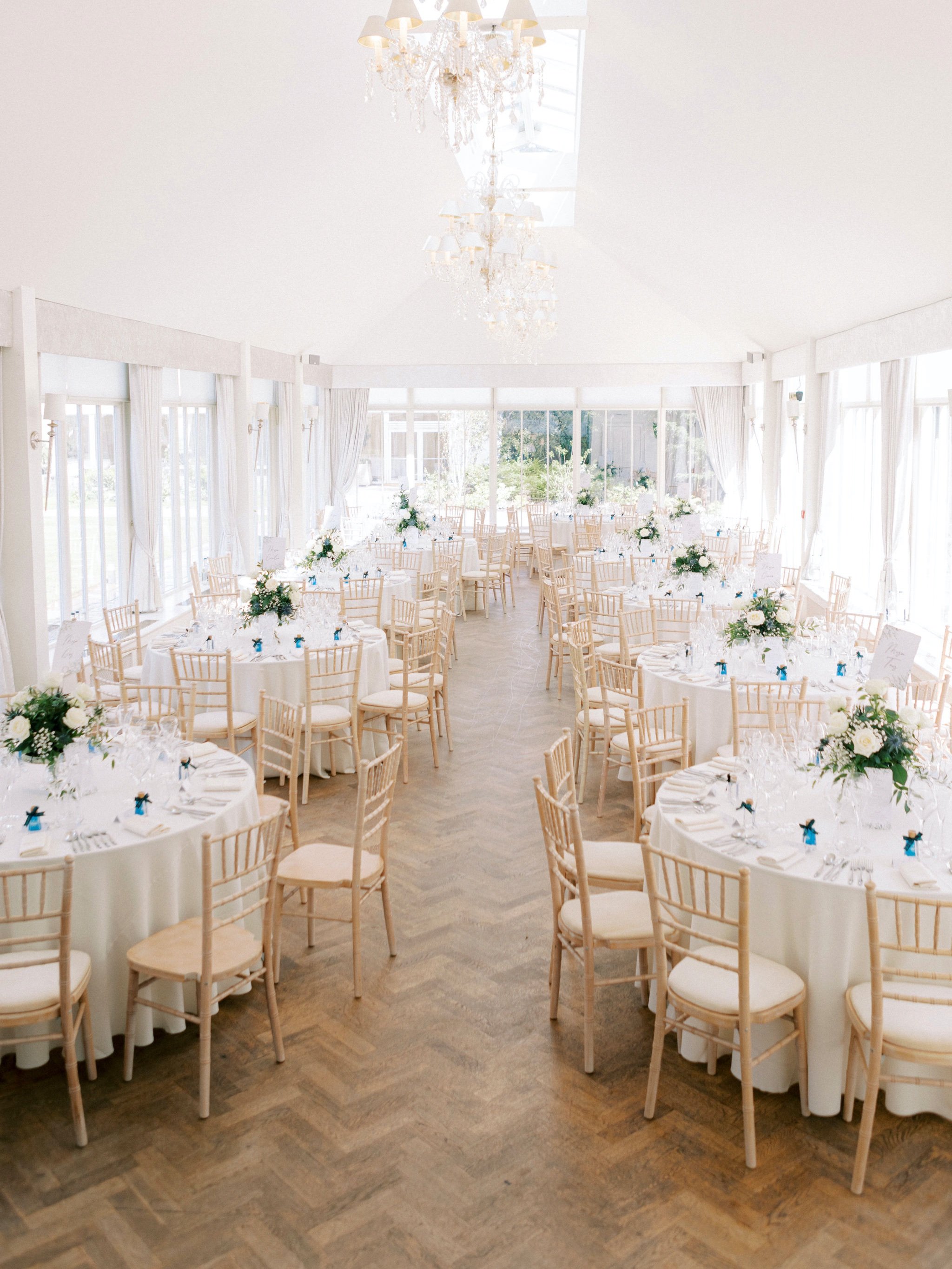 42_carlowrie castle edinburgh wedding photographer wedding breakfast table setup.jpg