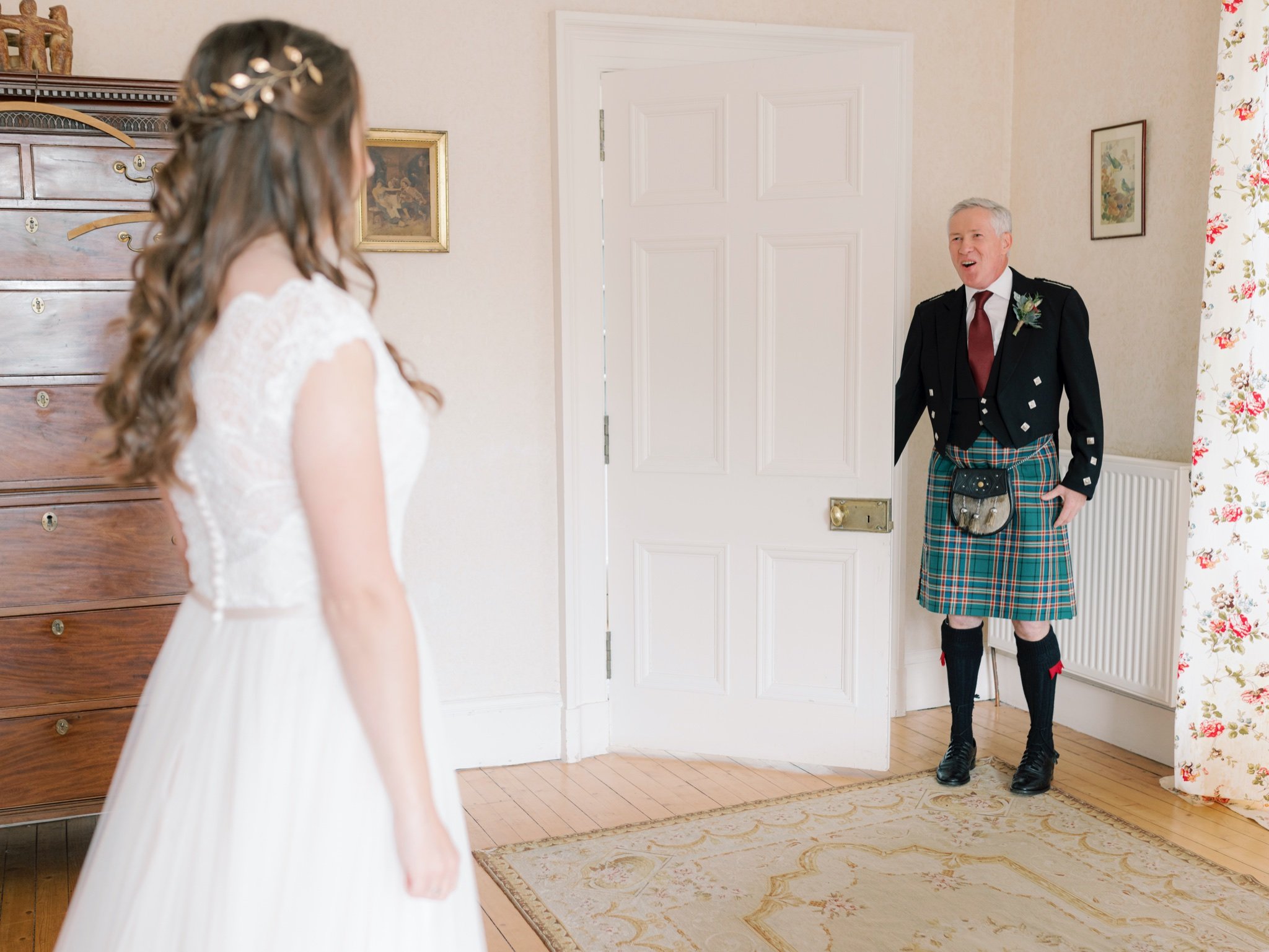 07_wedderlie house melrose scottish borders wedding photographer first look with dad.jpg