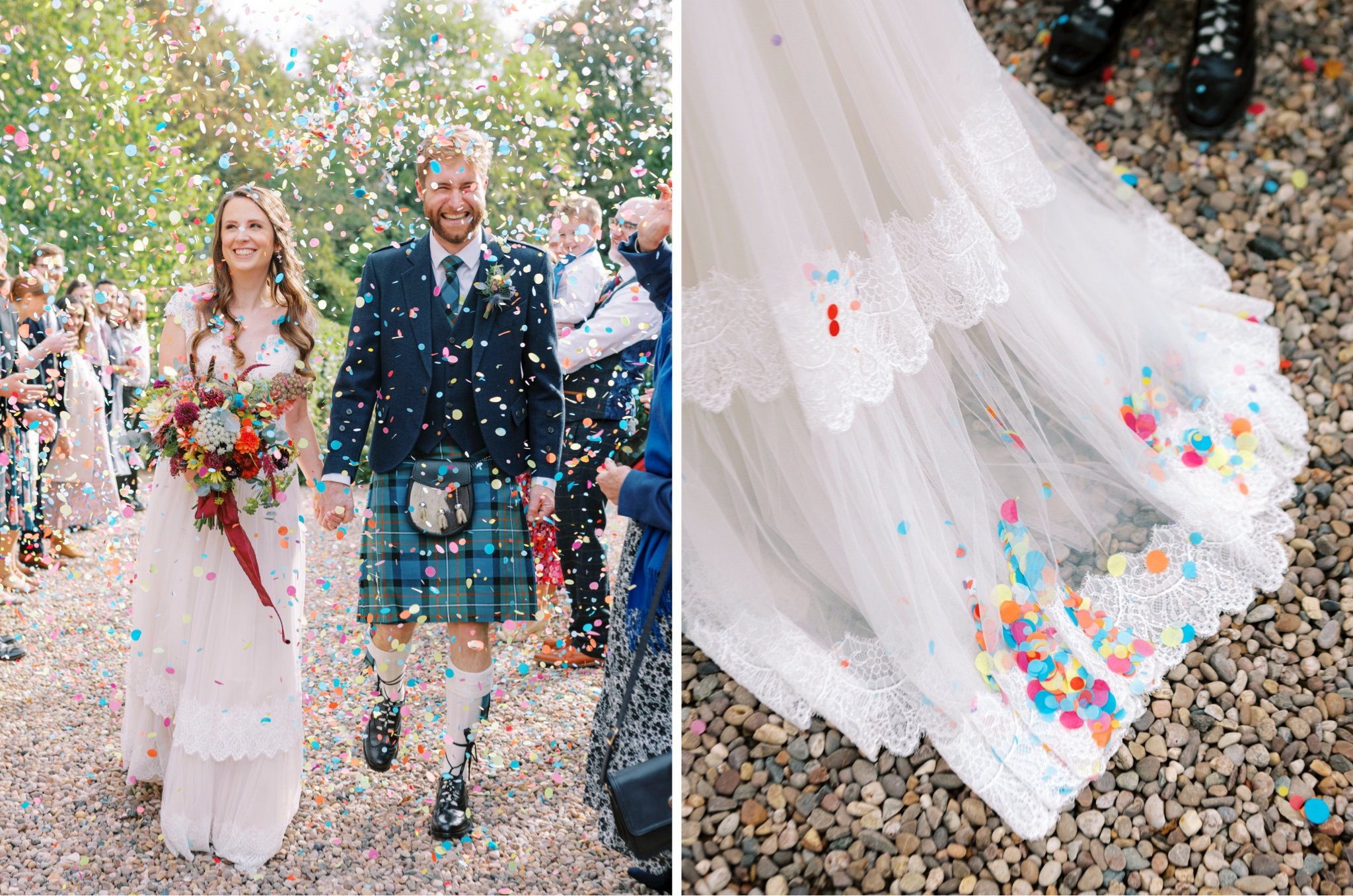 22_wedderlie house melrose scottish borders wedding photographer confetti on dress _wedderlie house melrose scottish borders wedding photographer confetti tunnel.jpg