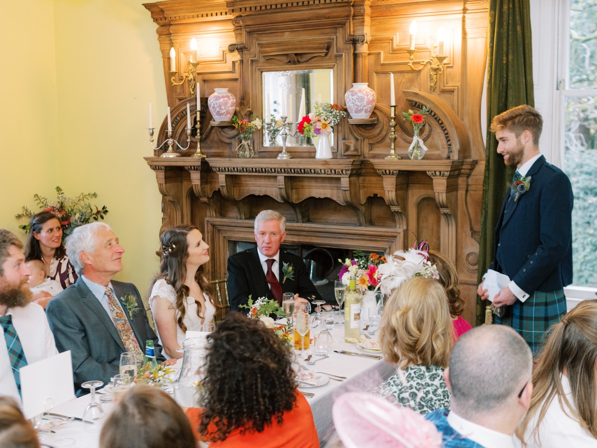 42_wedderlie house melrose scottish borders wedding photographer groom speech.jpg