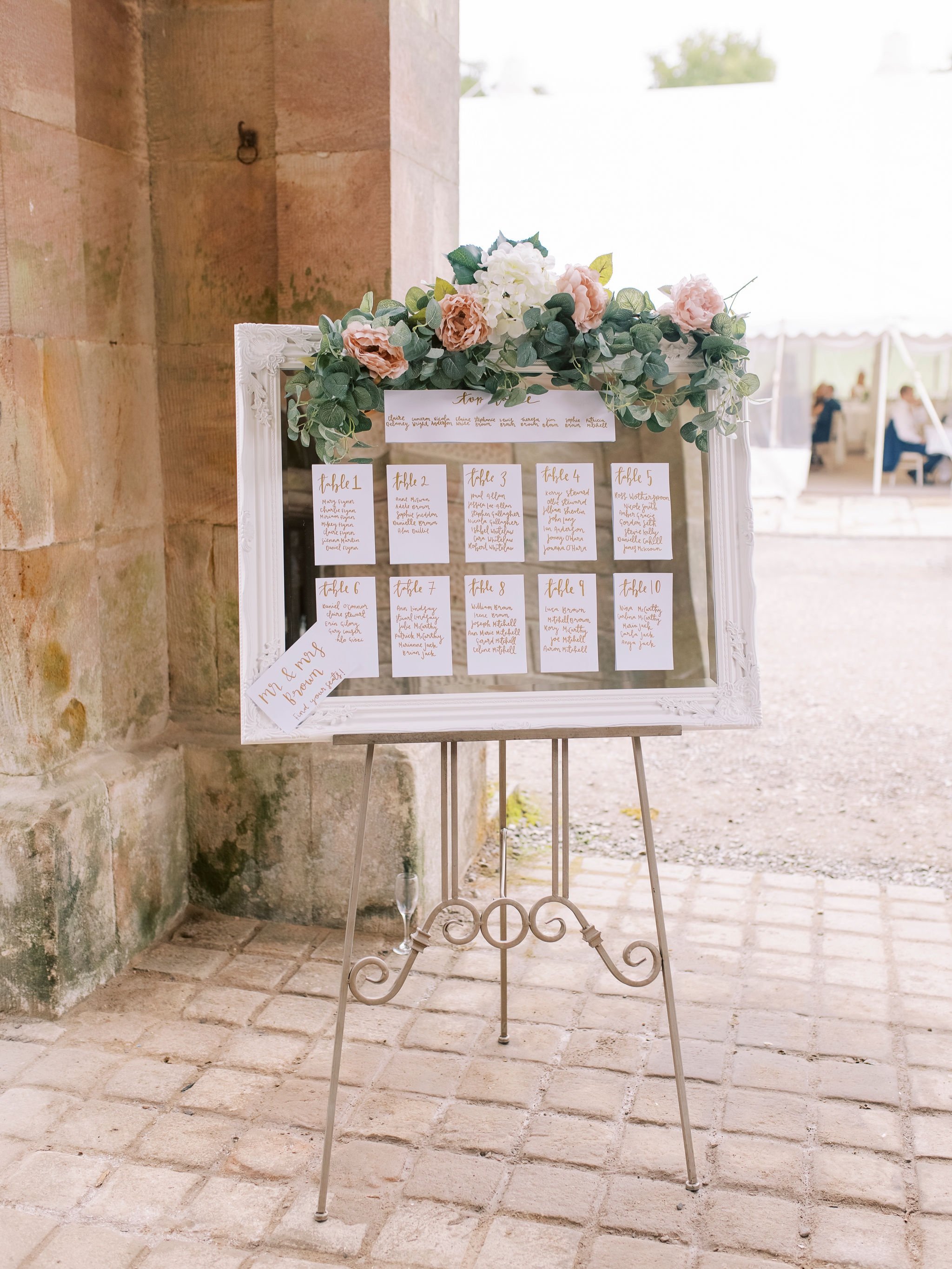 50_springkell-house-wedding-photographer-dumfries-scotland-wedding-table-plan-gold-flowers.jpg