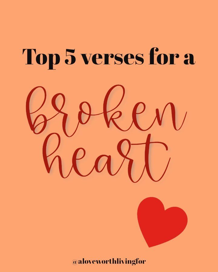 I pray you don't need these tonight, but just in case you do, here are my favorite verses for broken hearts. 
.
Which one is your favorite? 
.

#letyourlightshinethrough #christianmommy #bestillandknowiamgod #livethelittlethings #bedeeplyrooted #chri