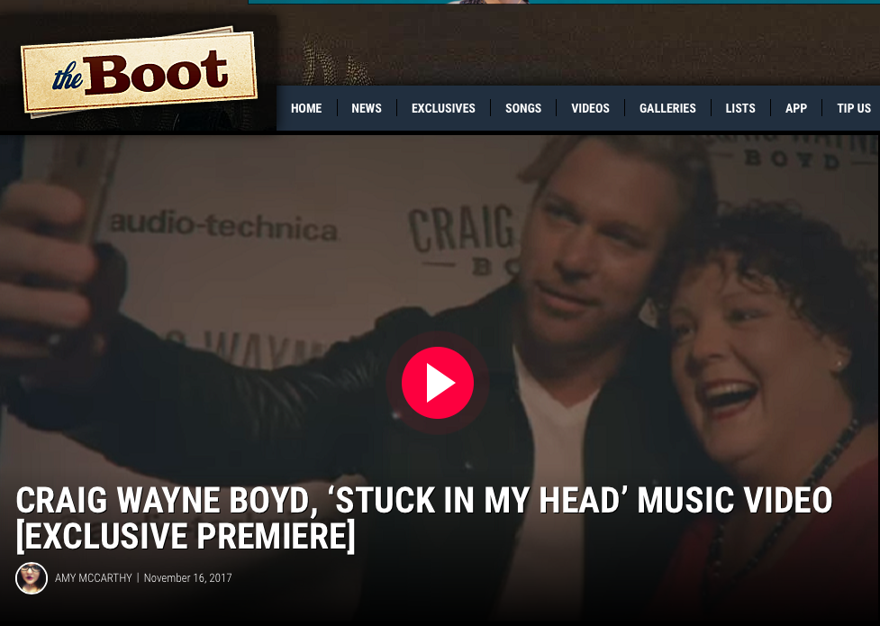'The Boot' Premieres Official "Stuck In My Head" Music Video