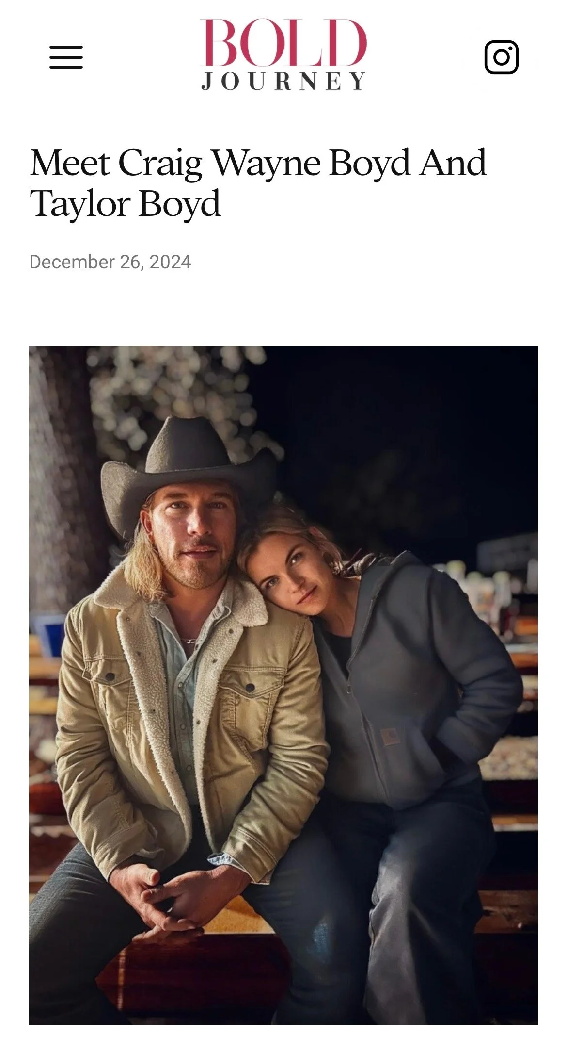 Meet Craig Wayne Boyd and Taylor Boyd