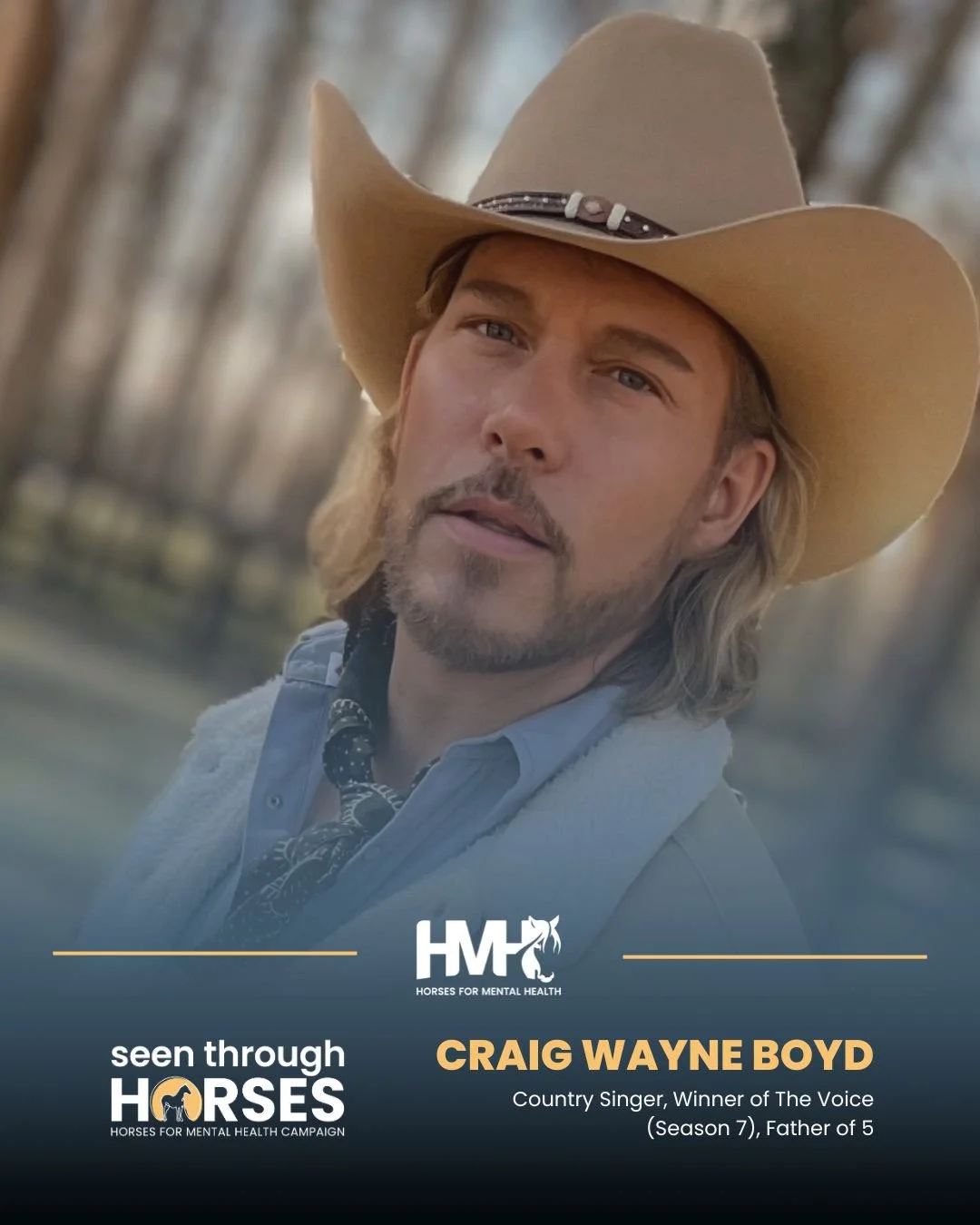 Craig Wayne Boyd Ambassador for 2025 "Seen Through Horses" Campaign