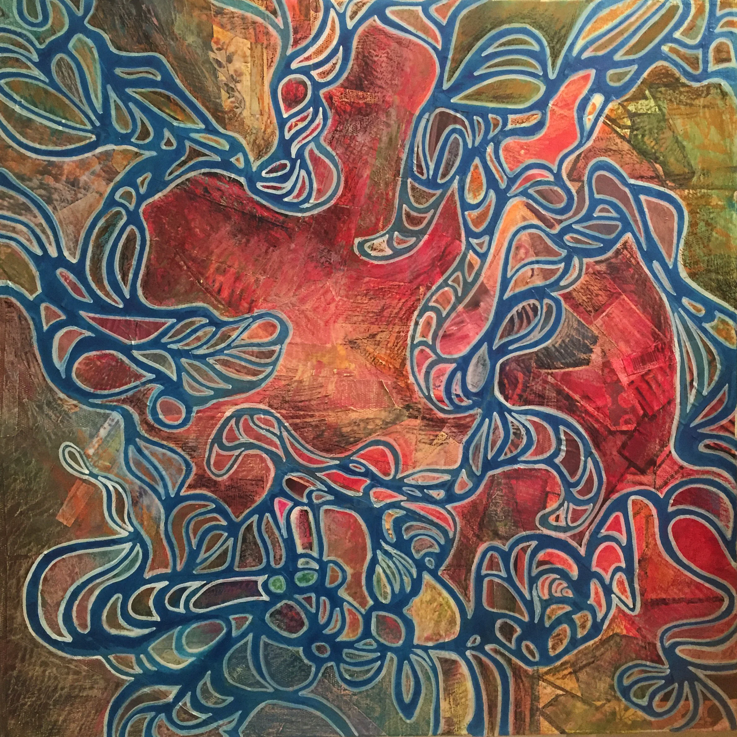   (SOLD) 20'' x 20'' mixed media on canvas  