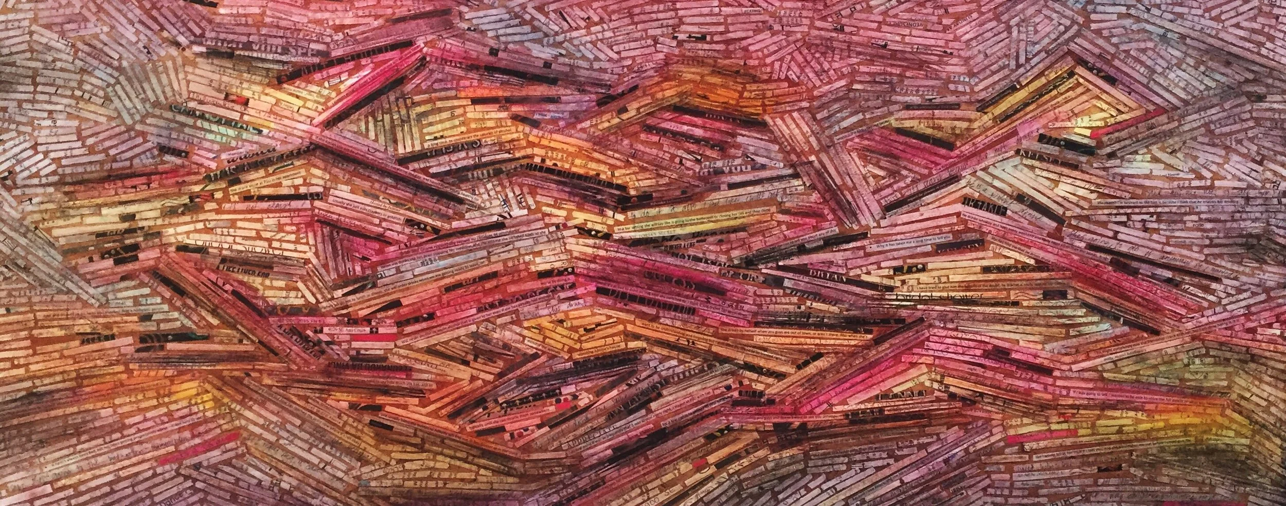   (SOLD) 48'' x 24'' mixed media on wood panel.  